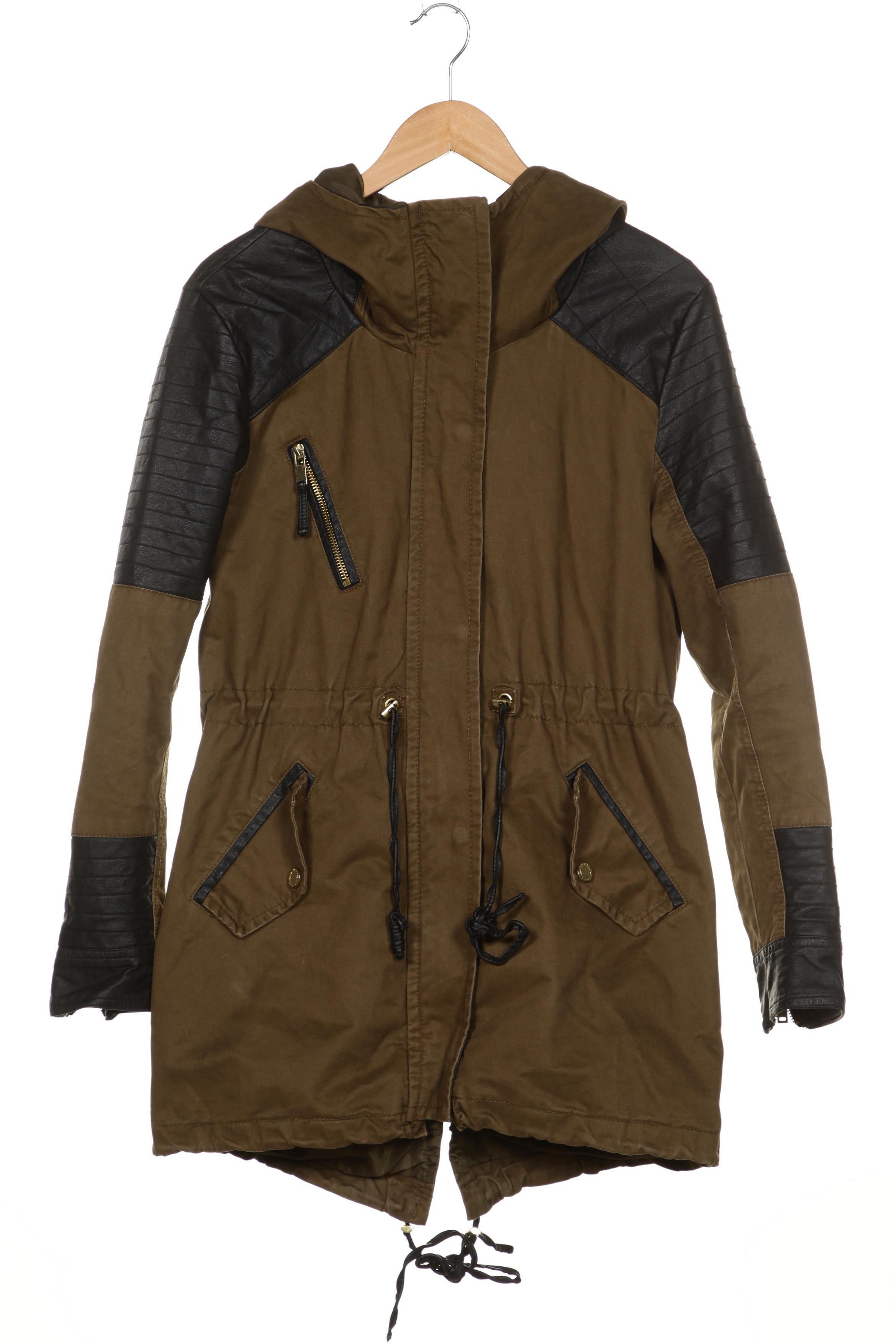 

bershka Damen Mantel, grün, Gr.