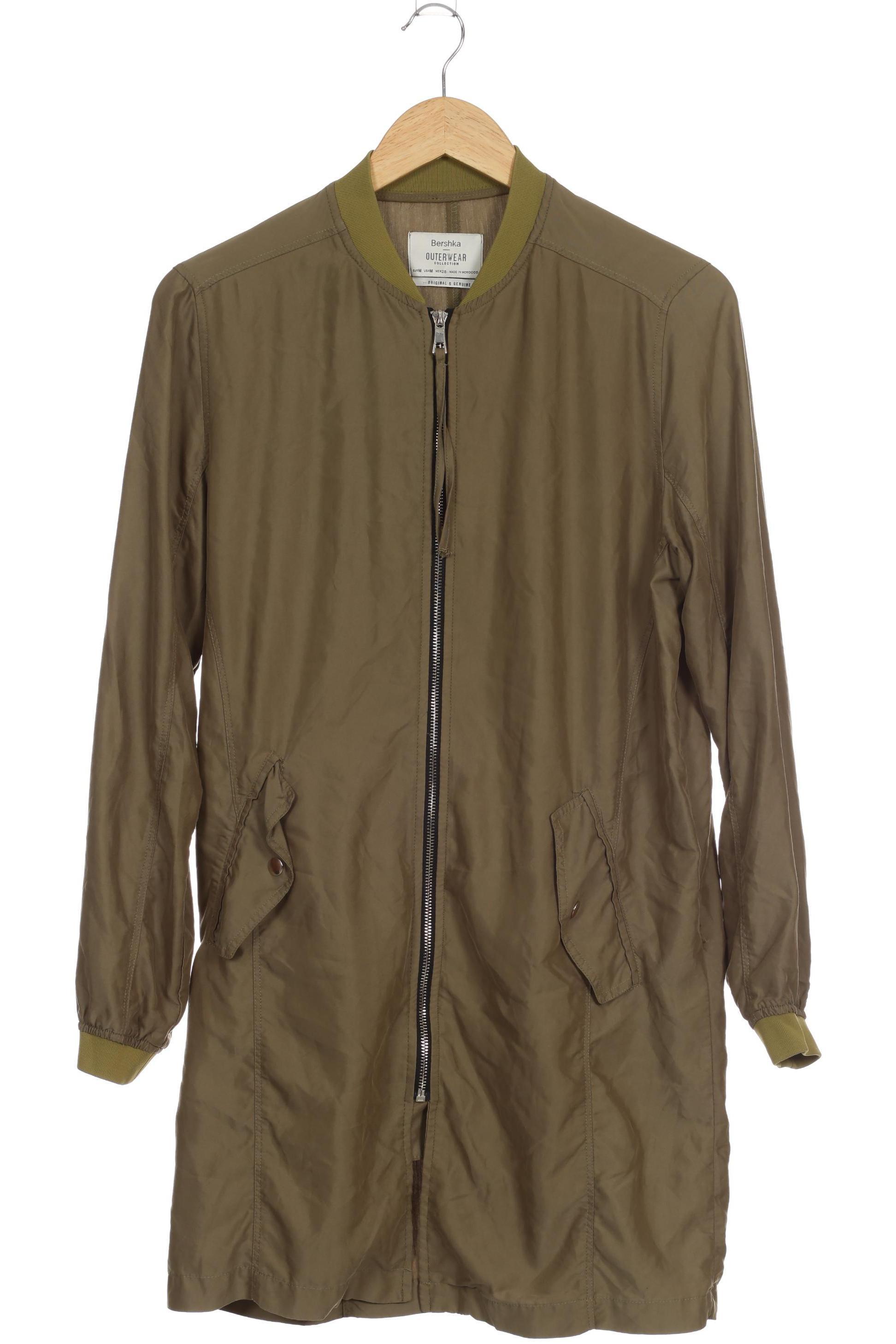 

bershka Damen Mantel, grün, Gr.