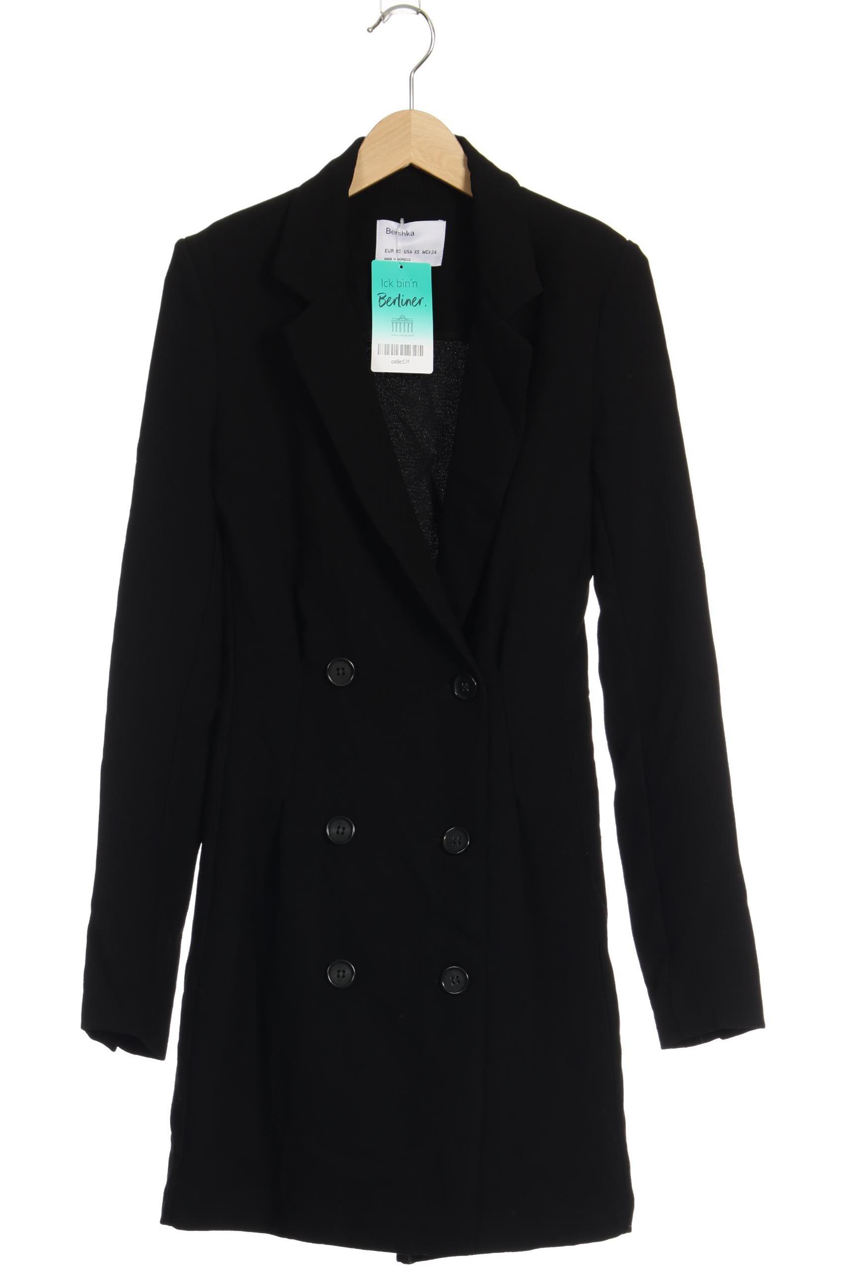 

bershka Damen Mantel, schwarz, Gr.
