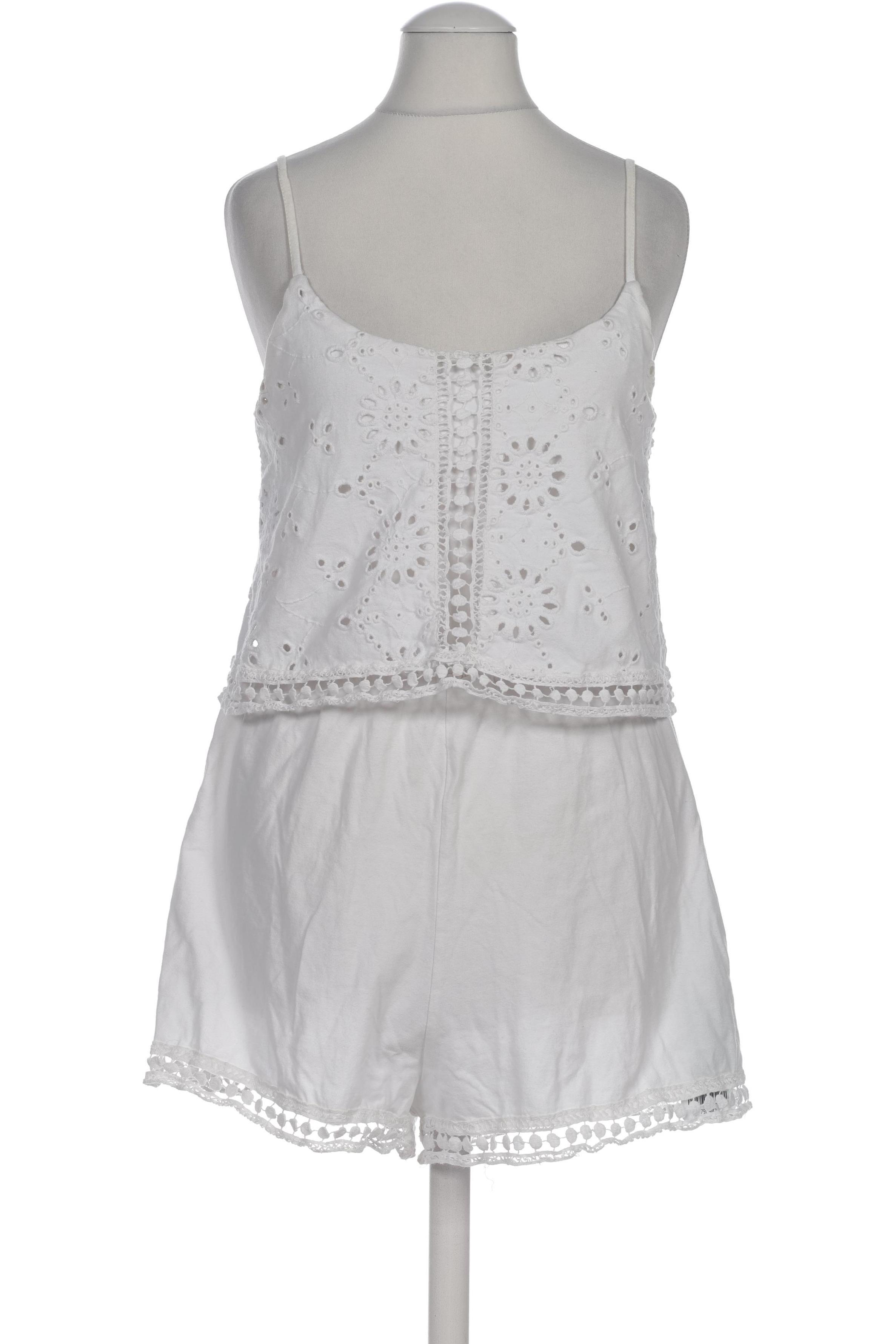 

bershka Damen Jumpsuit/Overall, weiß, Gr.