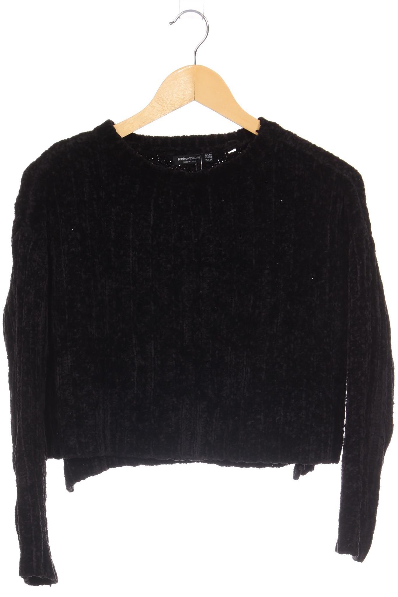

bershka Damen Pullover, schwarz, Gr.