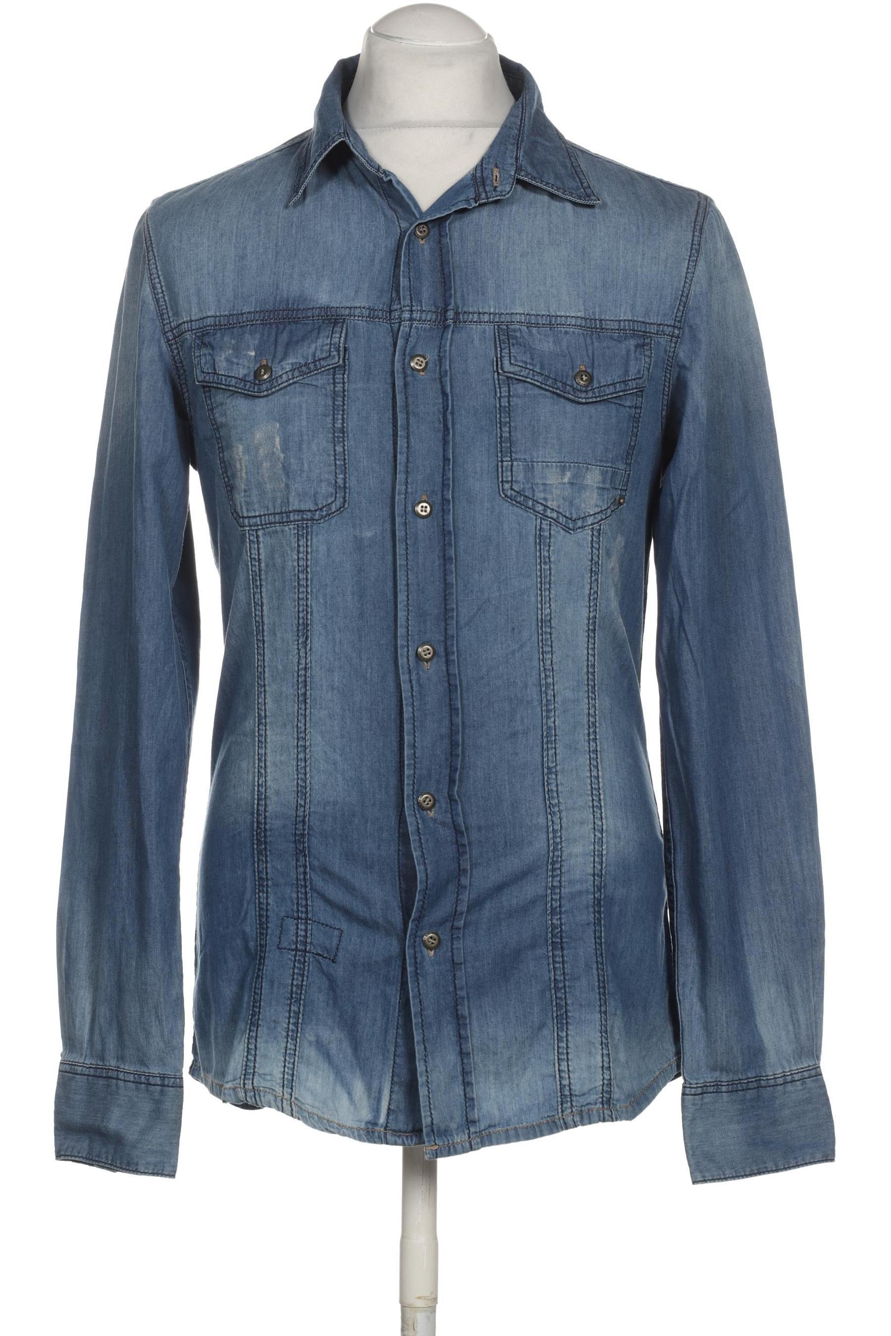 

bershka Herren Hemd, blau, Gr.