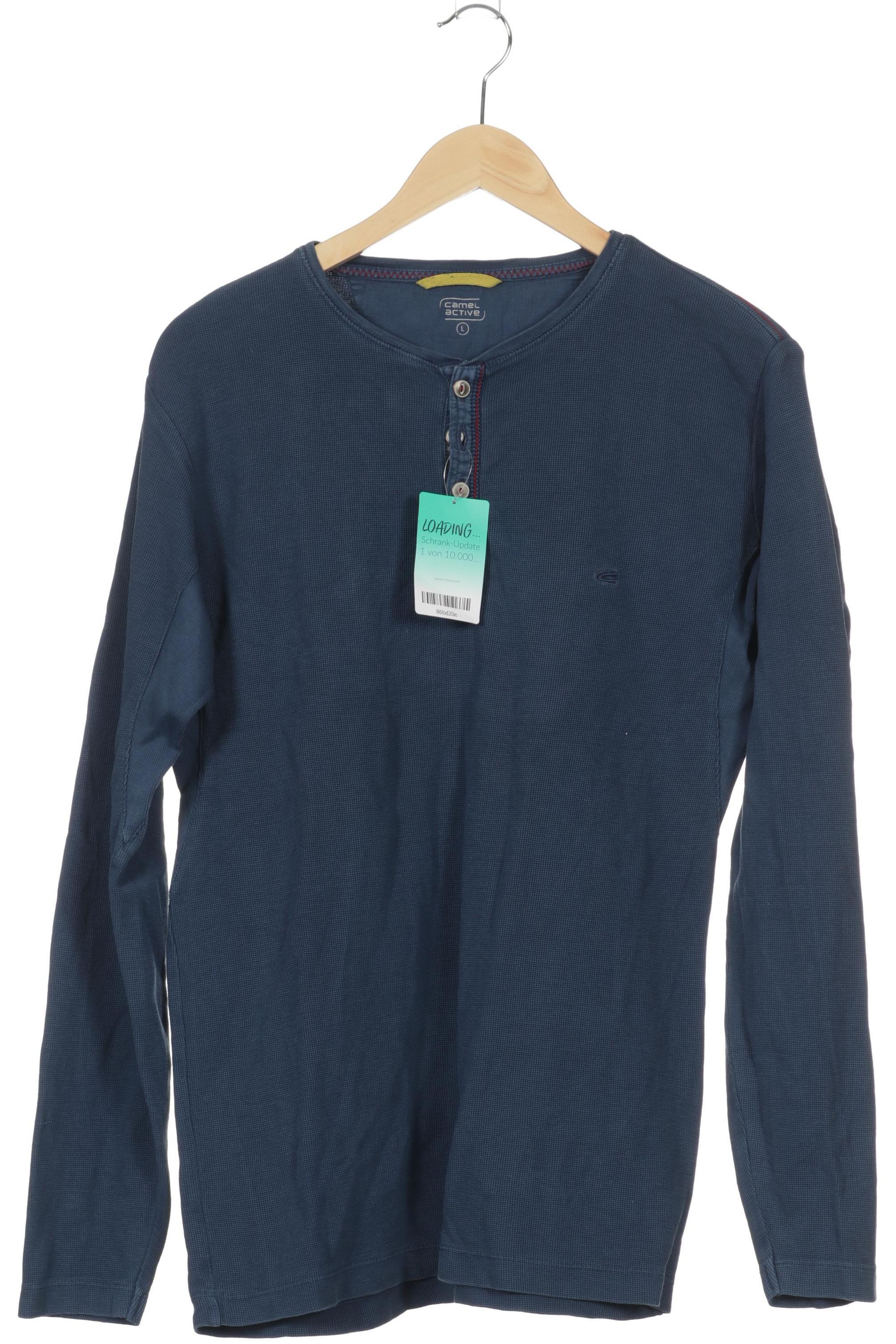 

camel active Herren Langarmshirt, blau, Gr.