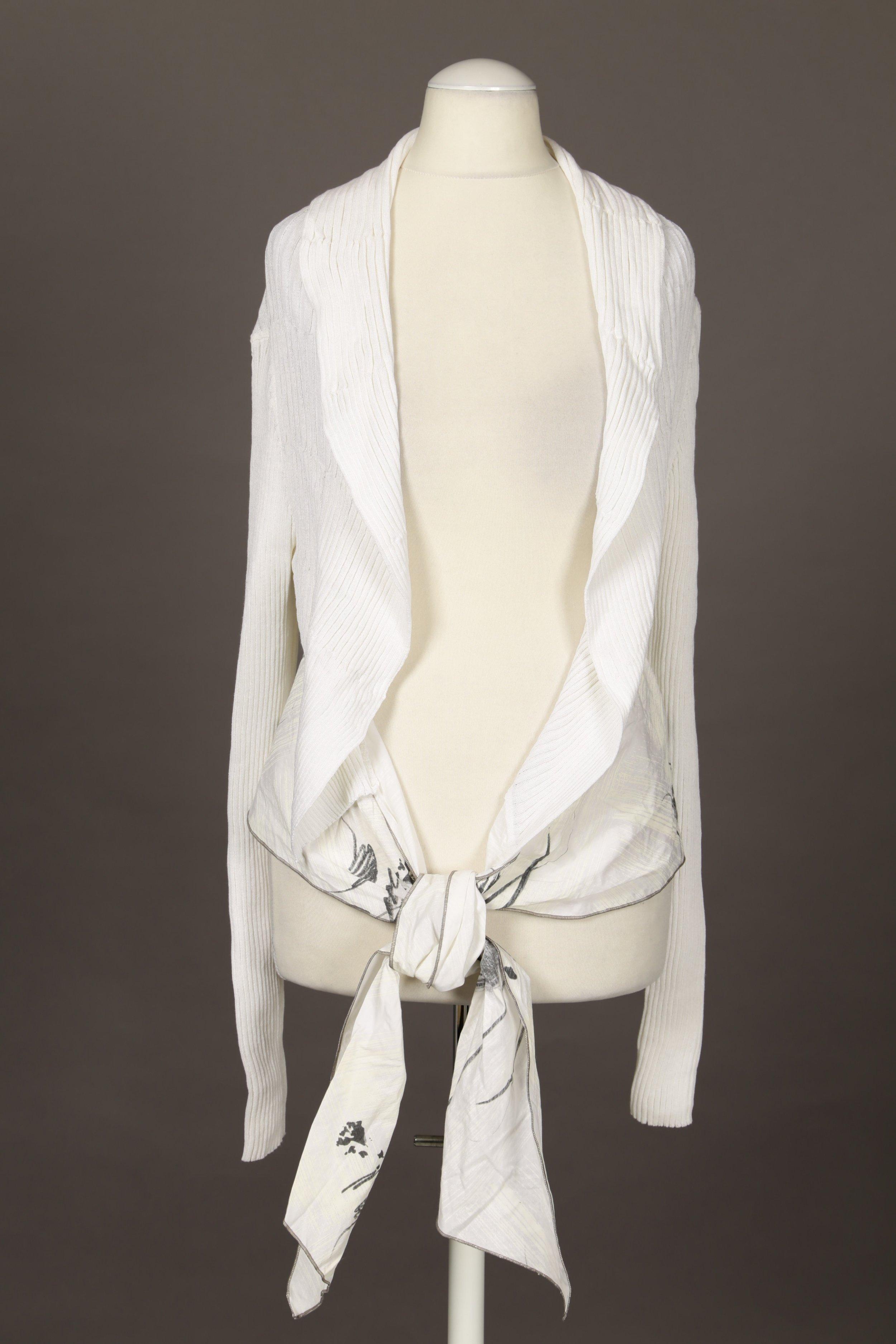 

crea concept Damen Strickjacke, weiß, Gr. 38