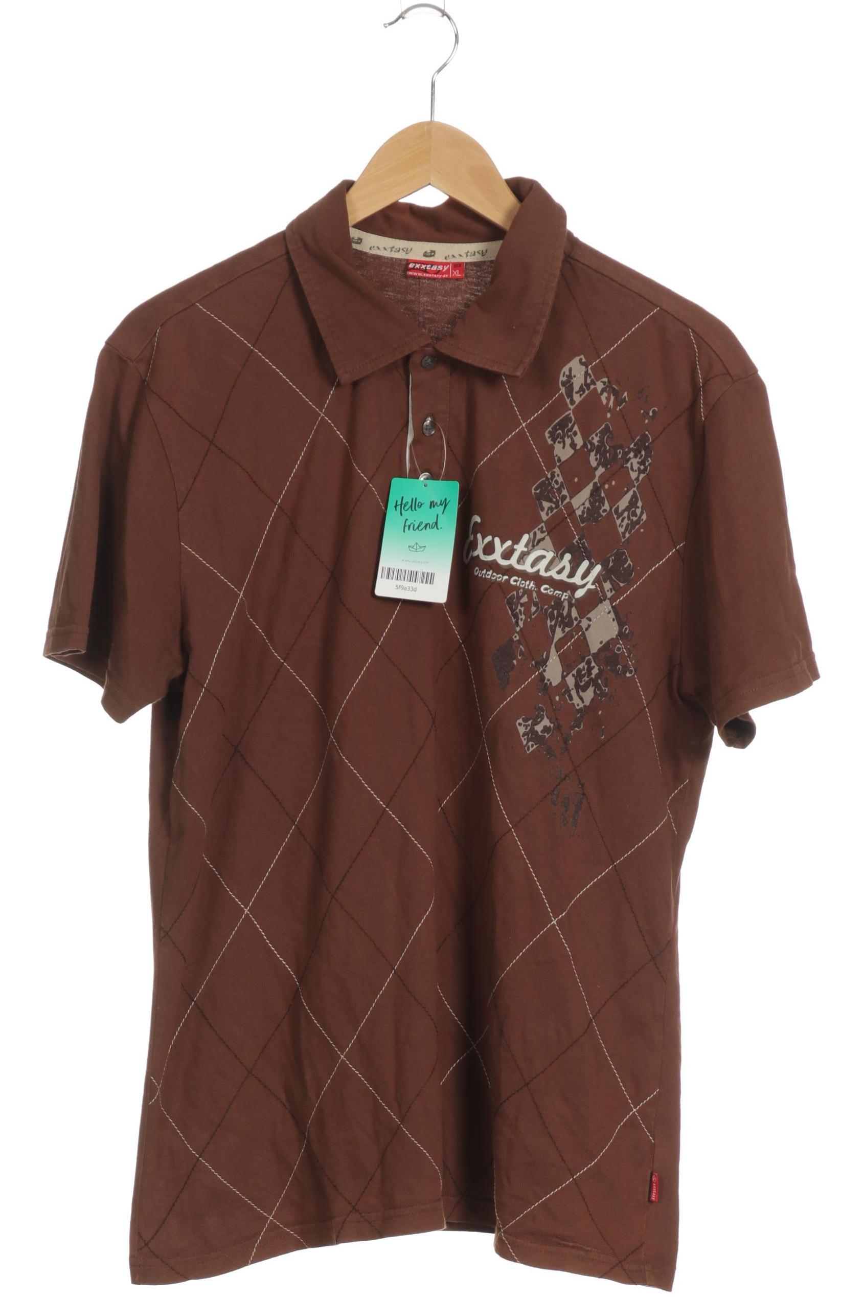 Thumbnail - exxtasy Herren Poloshirt, braun, Gr.