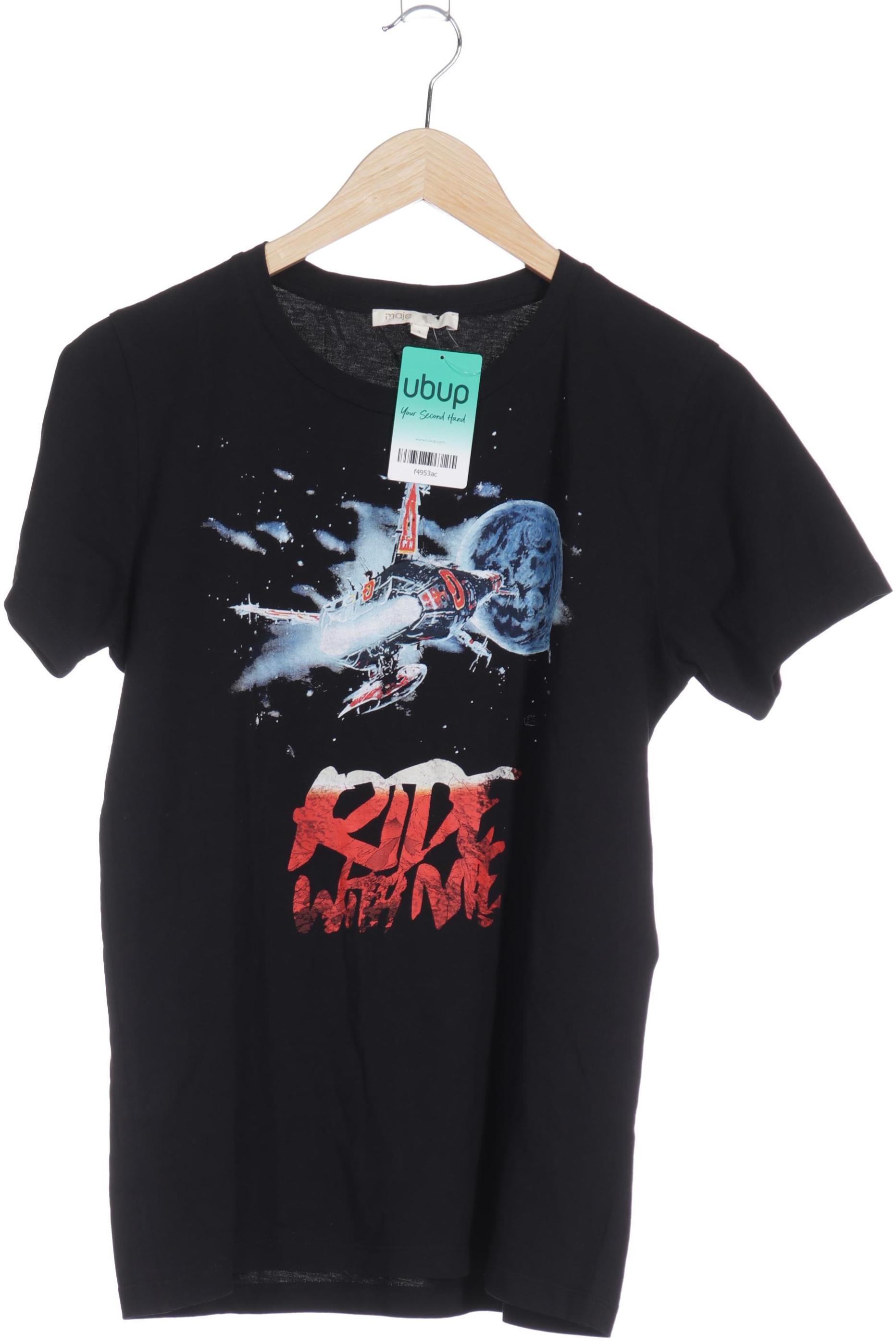 

maje Damen T-Shirt, schwarz, Gr.