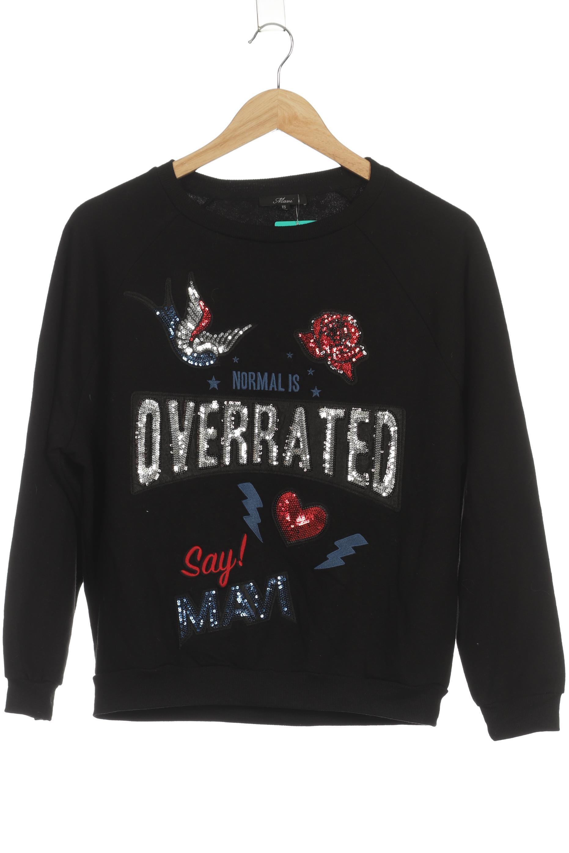 

mavi Damen Sweatshirt, schwarz, Gr.