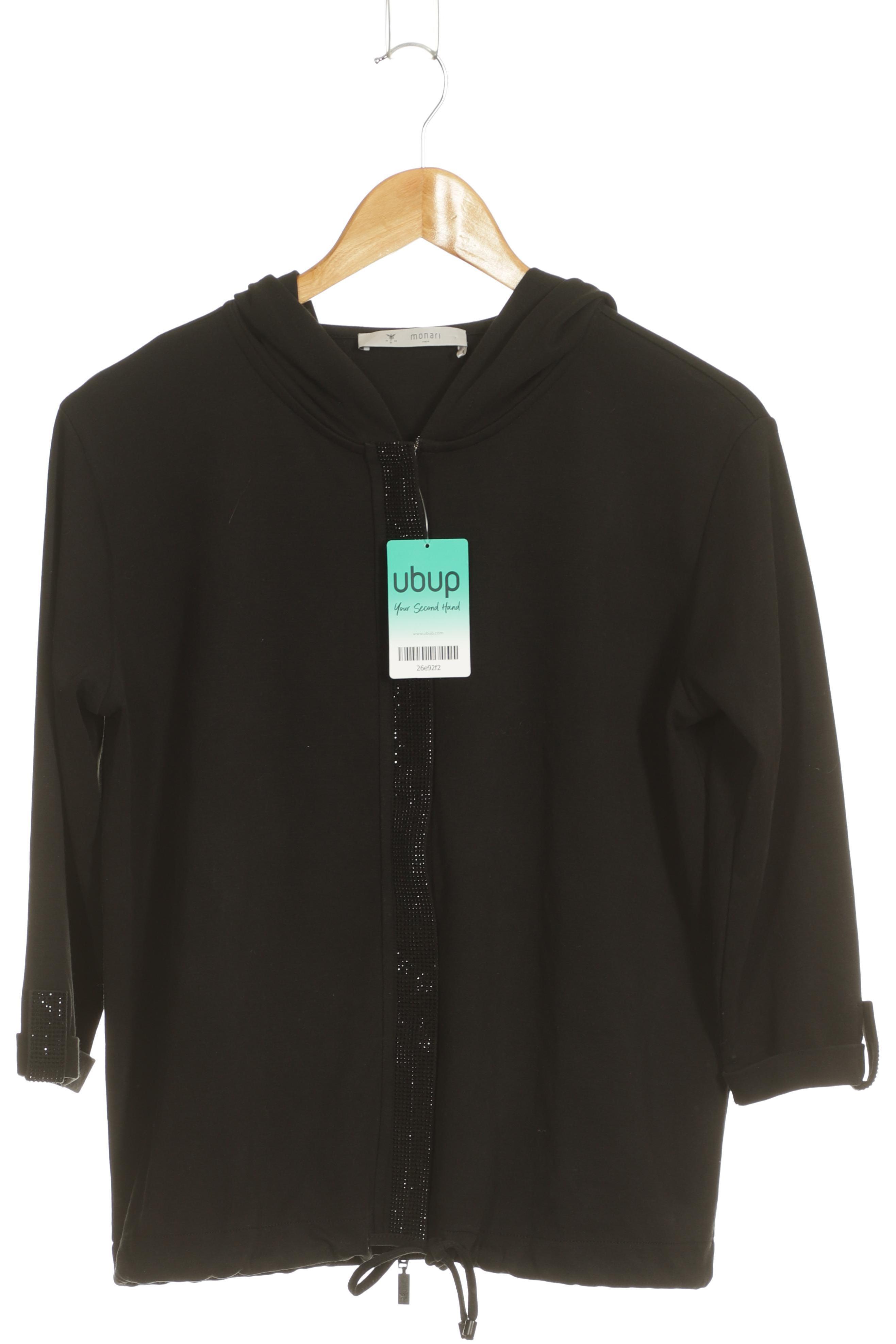 

monari Damen Kapuzenpullover, schwarz, Gr. 38