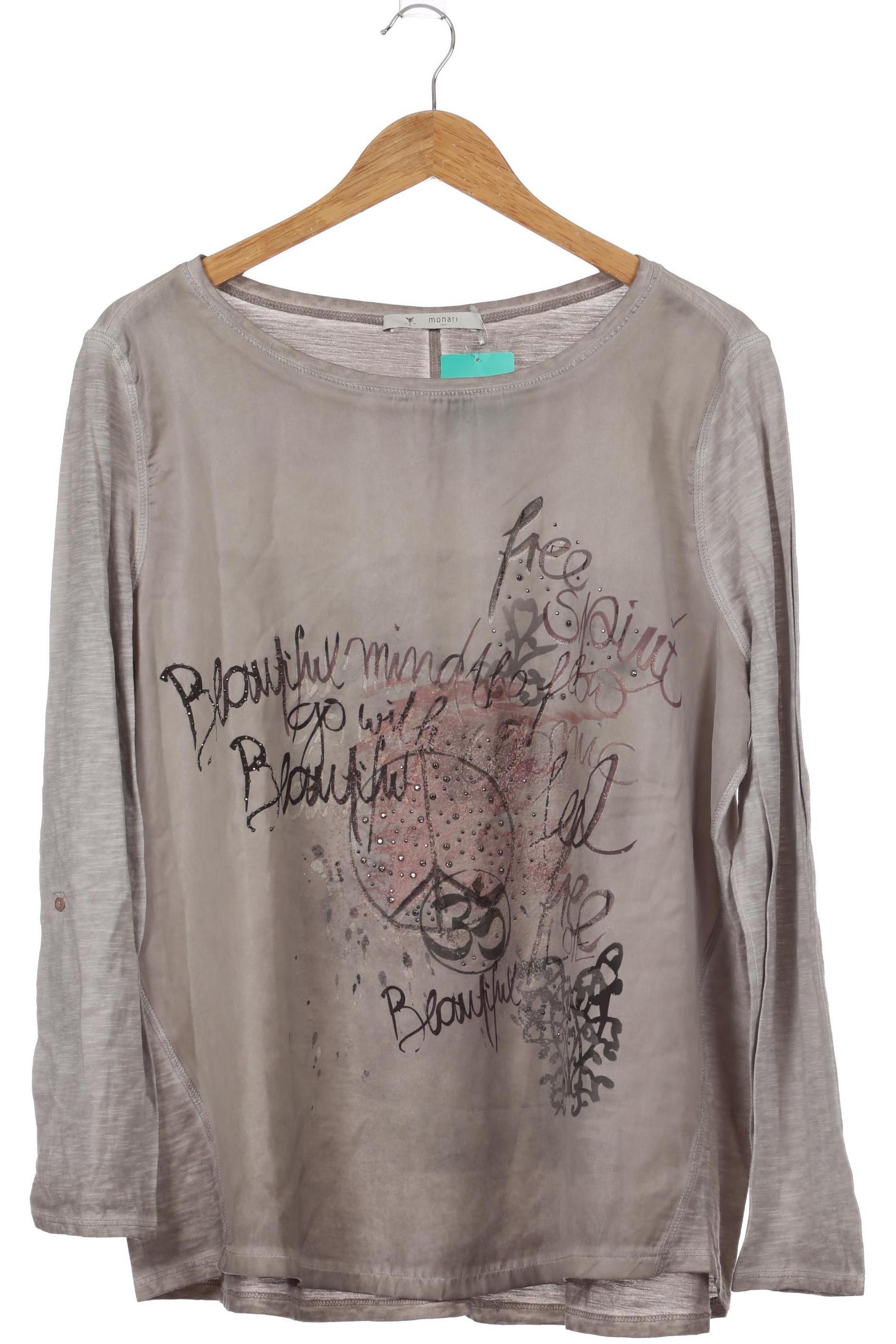 

monari Damen Langarmshirt, grau, Gr.