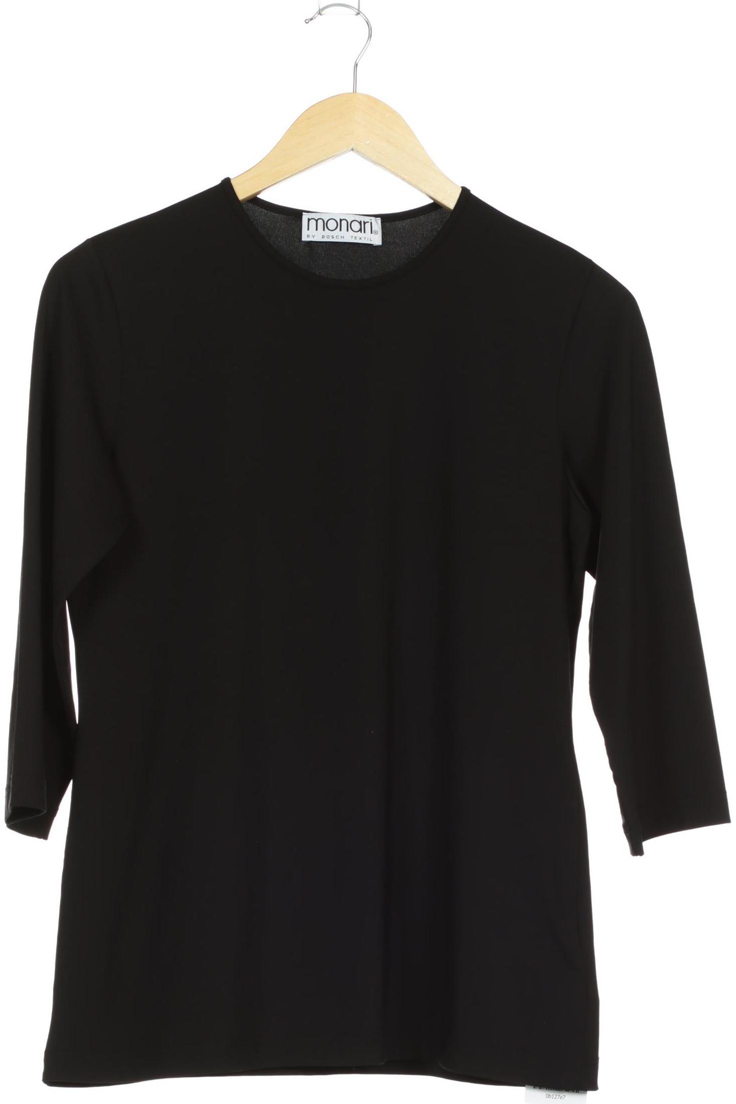 

monari Damen Langarmshirt, schwarz, Gr.