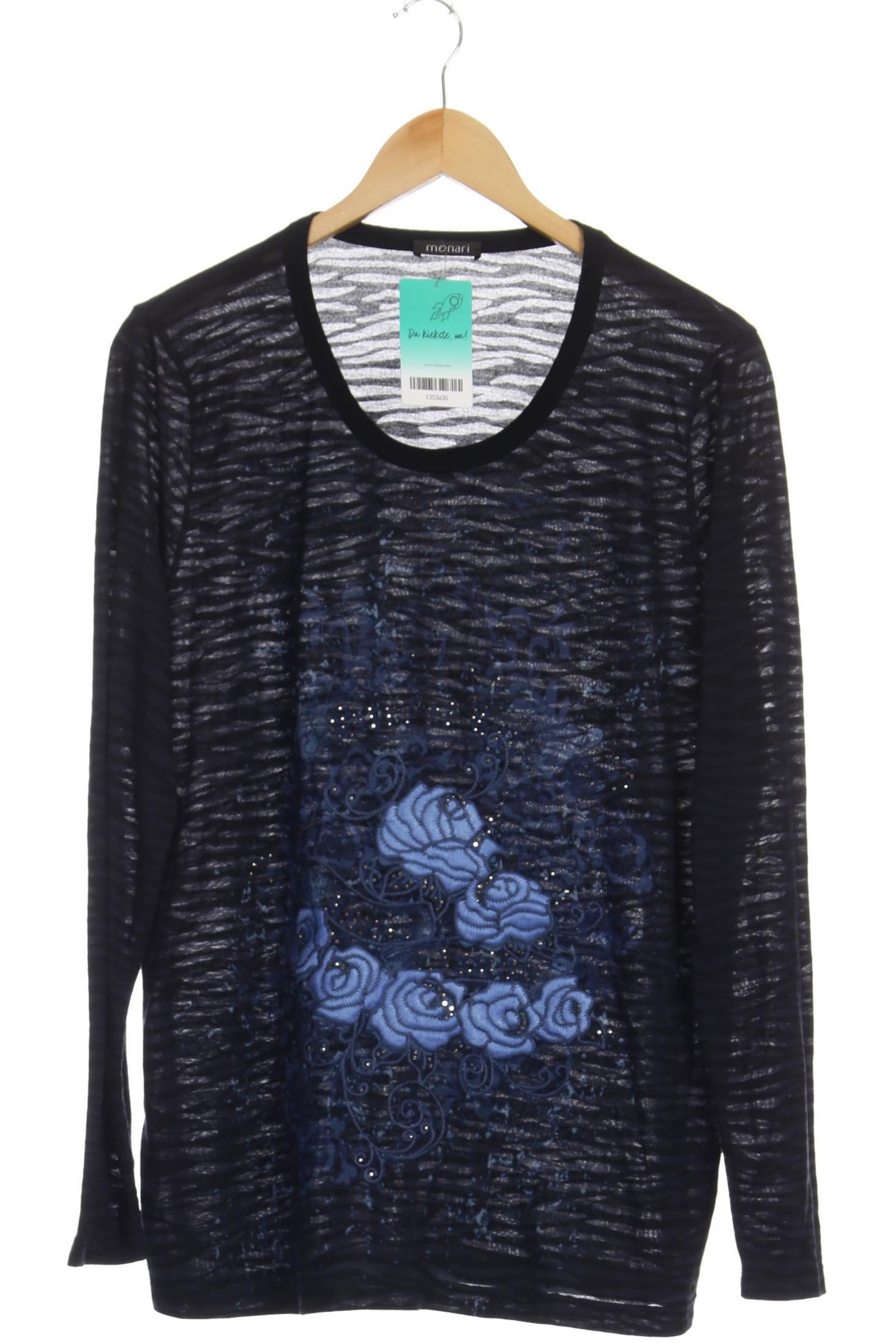 

monari Damen Langarmshirt, blau, Gr. 48