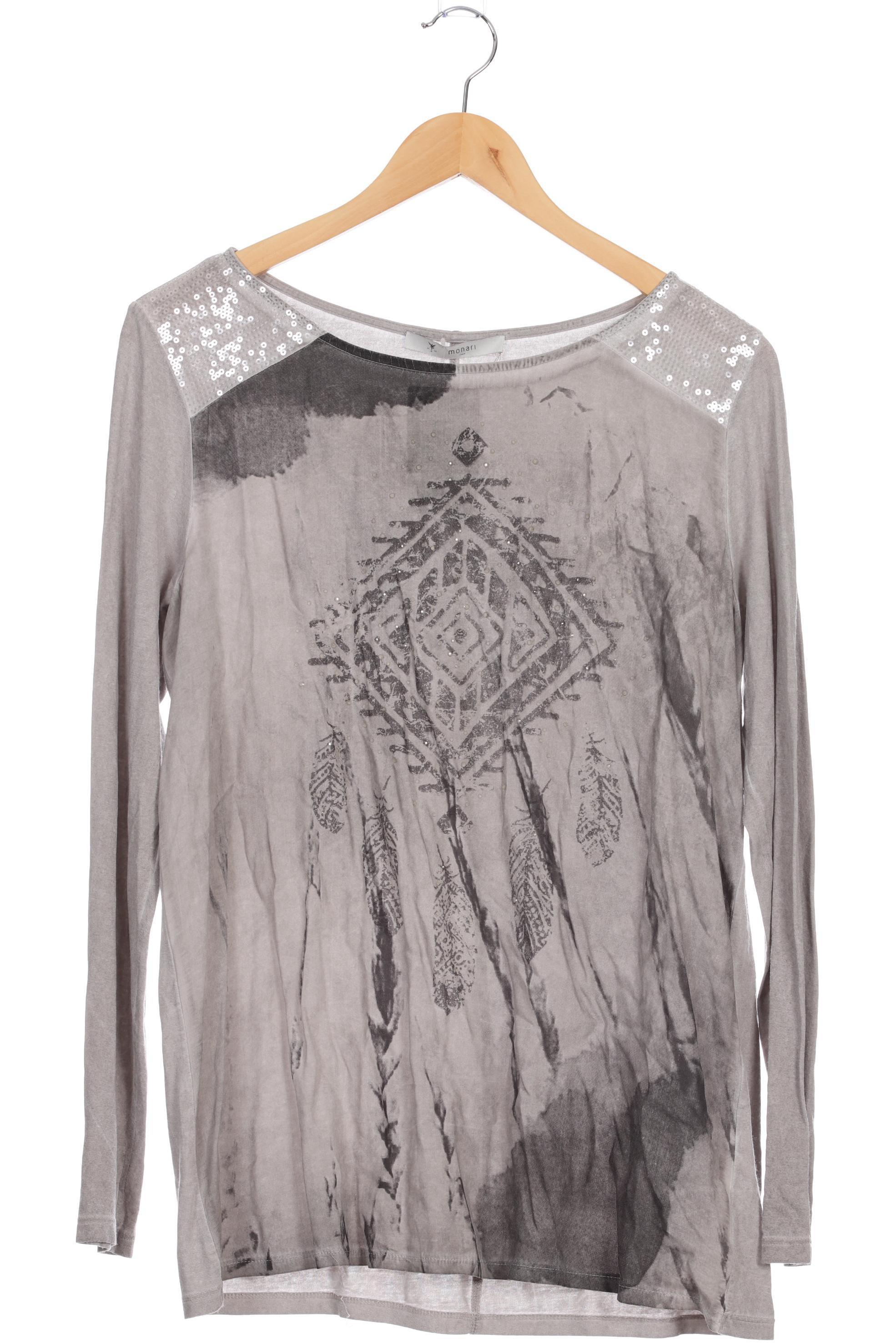 

monari Damen Langarmshirt, grau, Gr.