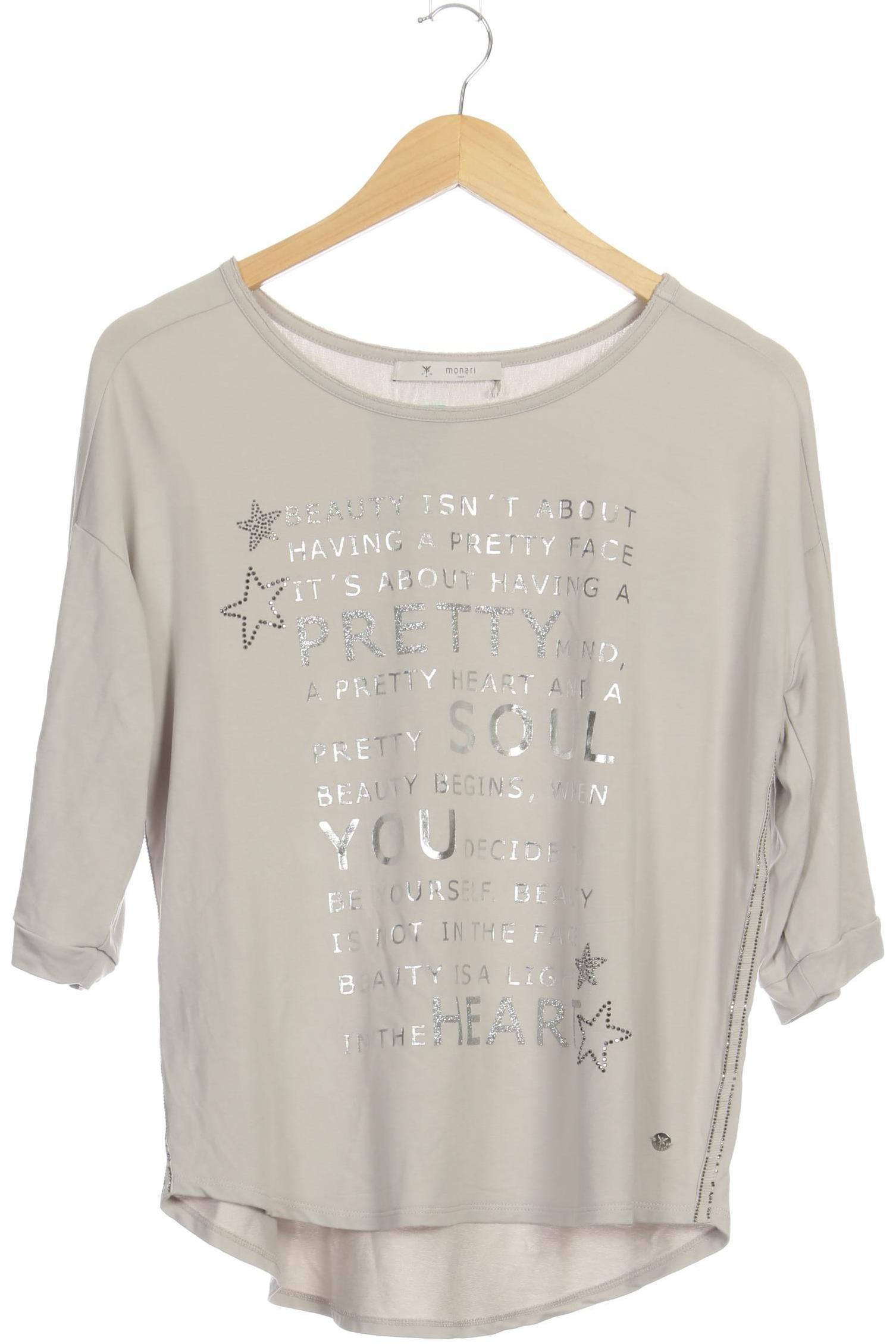 

monari Damen Langarmshirt, grau, Gr. 38