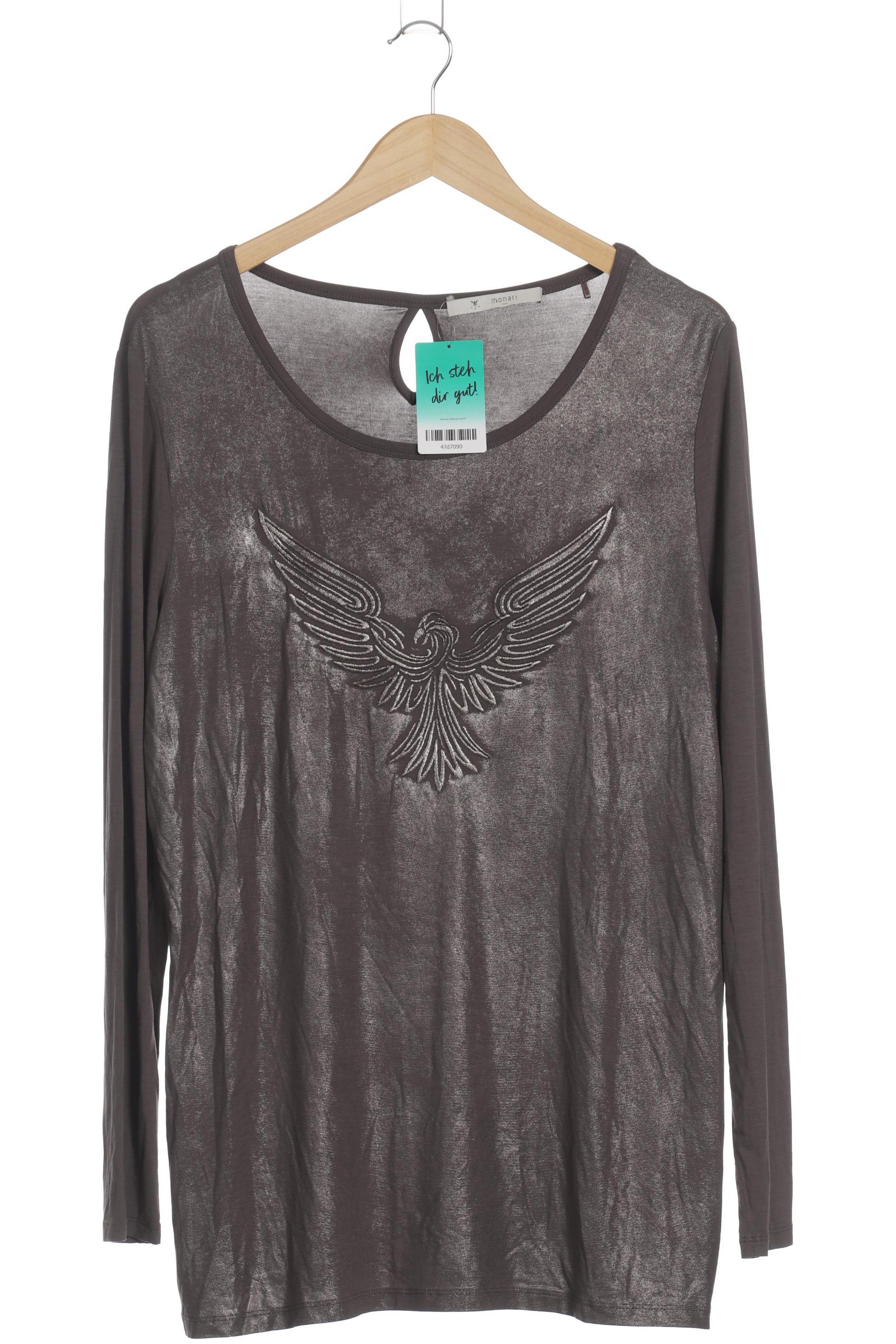 

monari Damen Langarmshirt, grau, Gr. 46