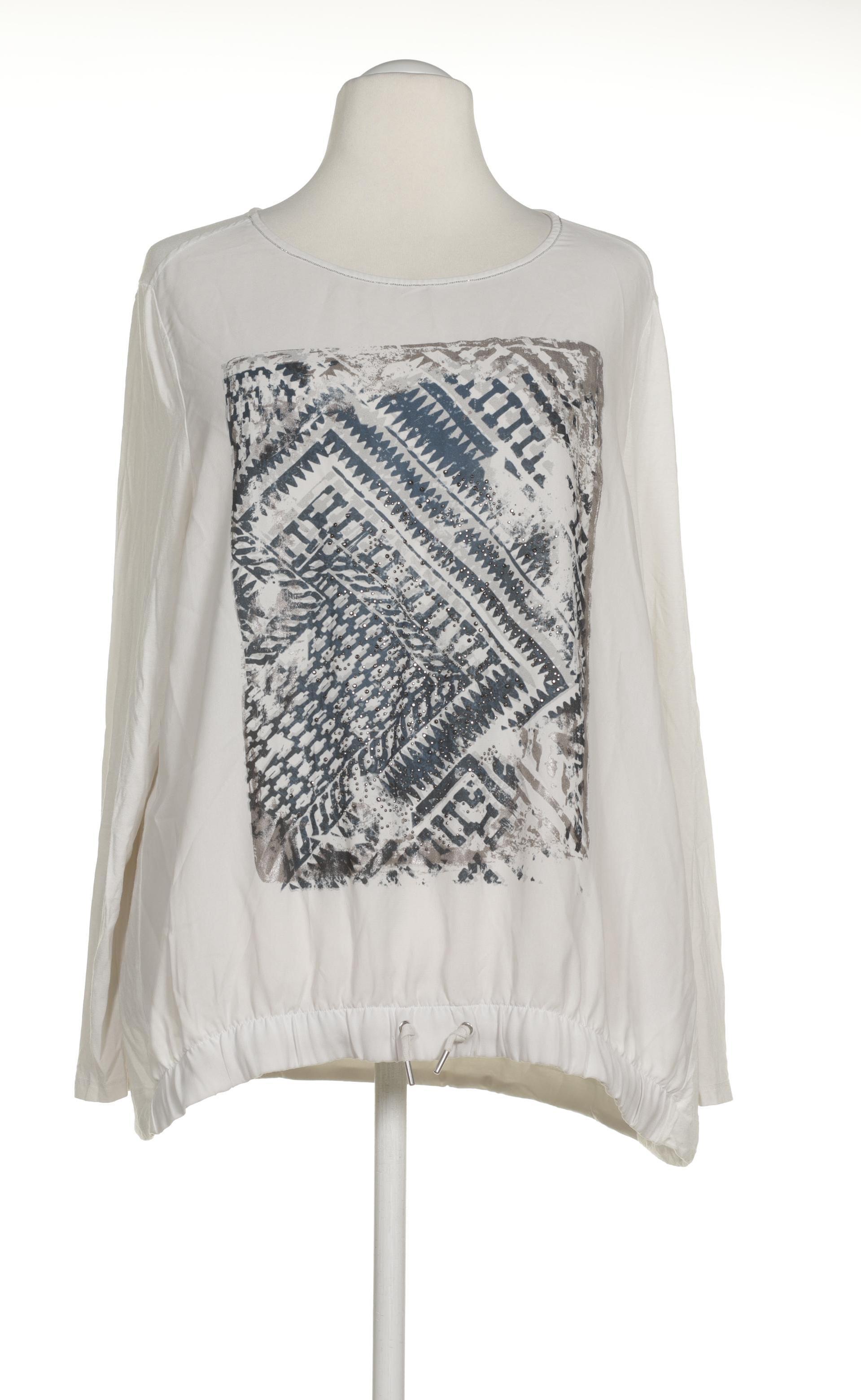 

monari Damen Langarmshirt, weiß, Gr. 48