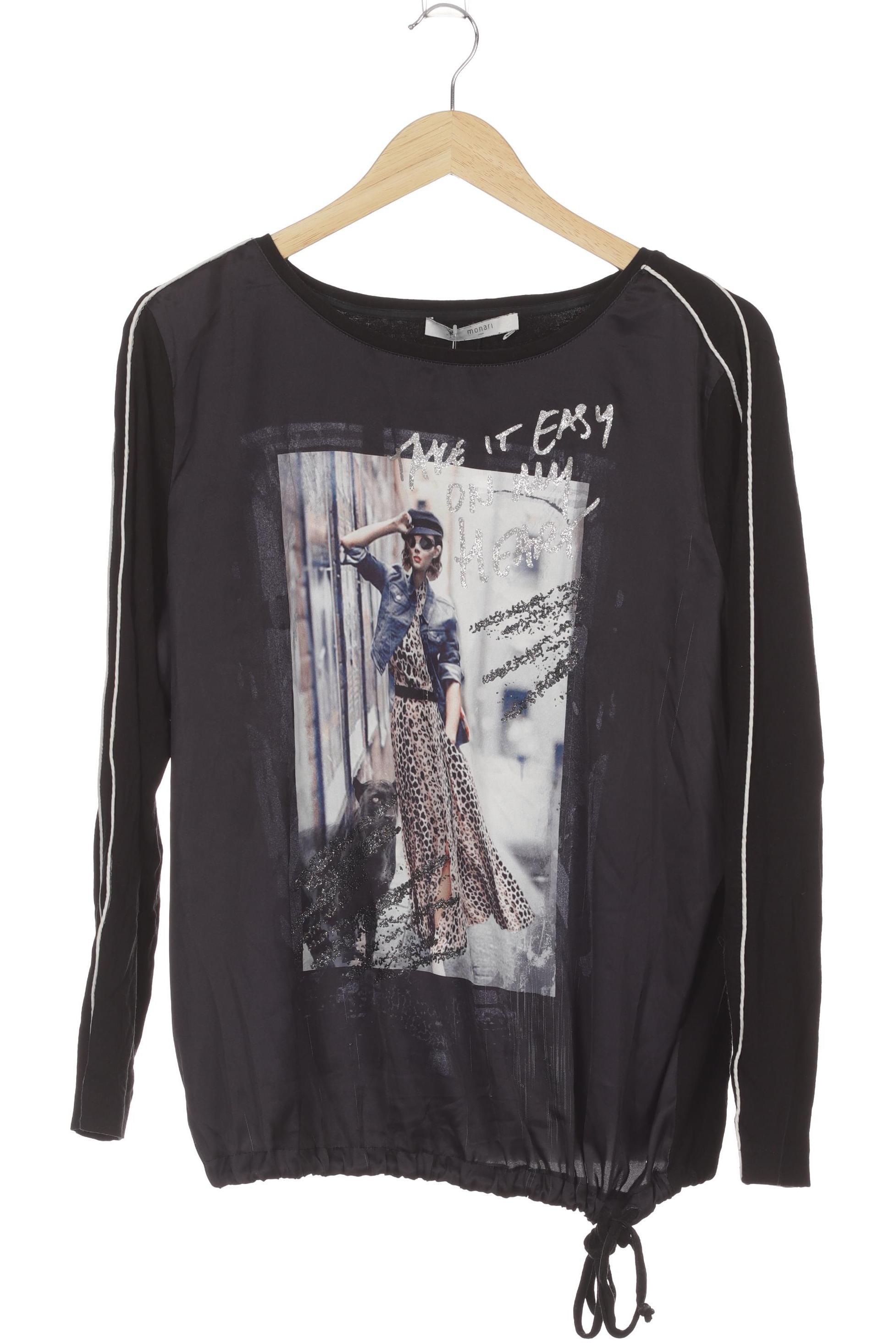 

monari Damen Langarmshirt, schwarz, Gr. 44