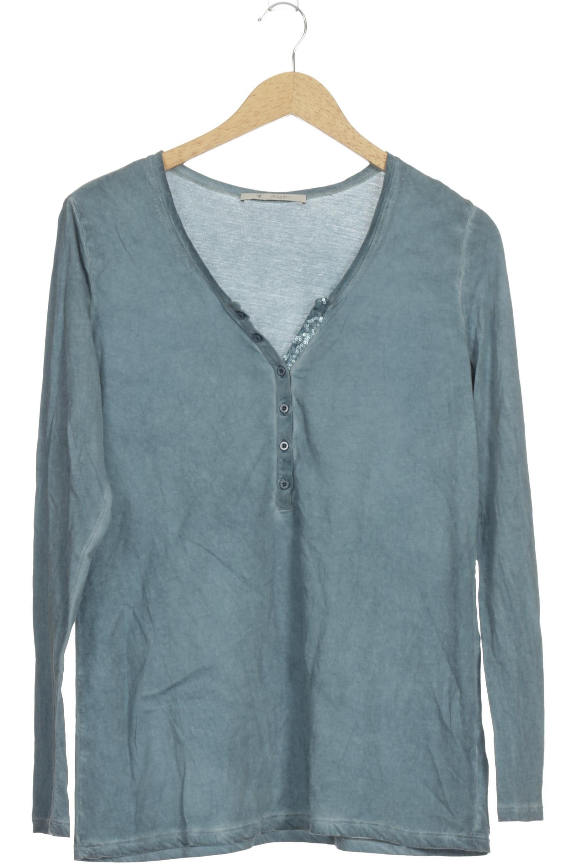 

monari Damen Langarmshirt, blau, Gr.
