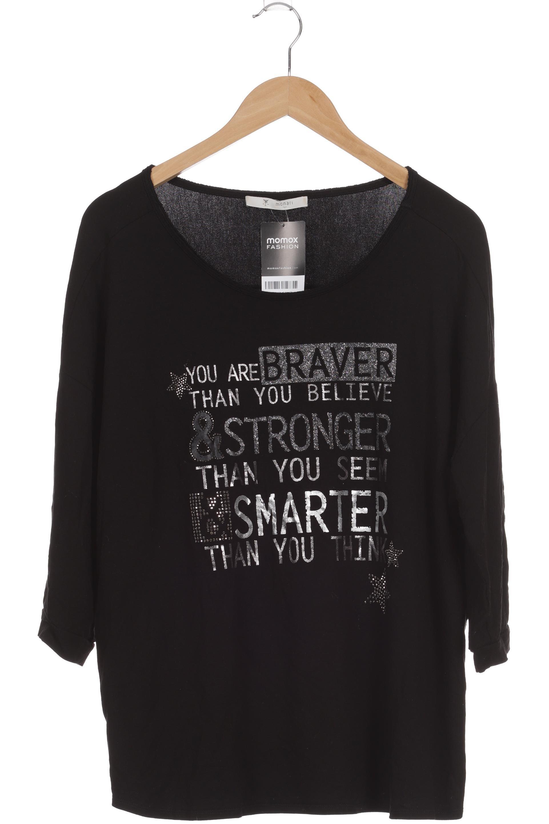 

monari Damen Langarmshirt, schwarz, Gr. 46