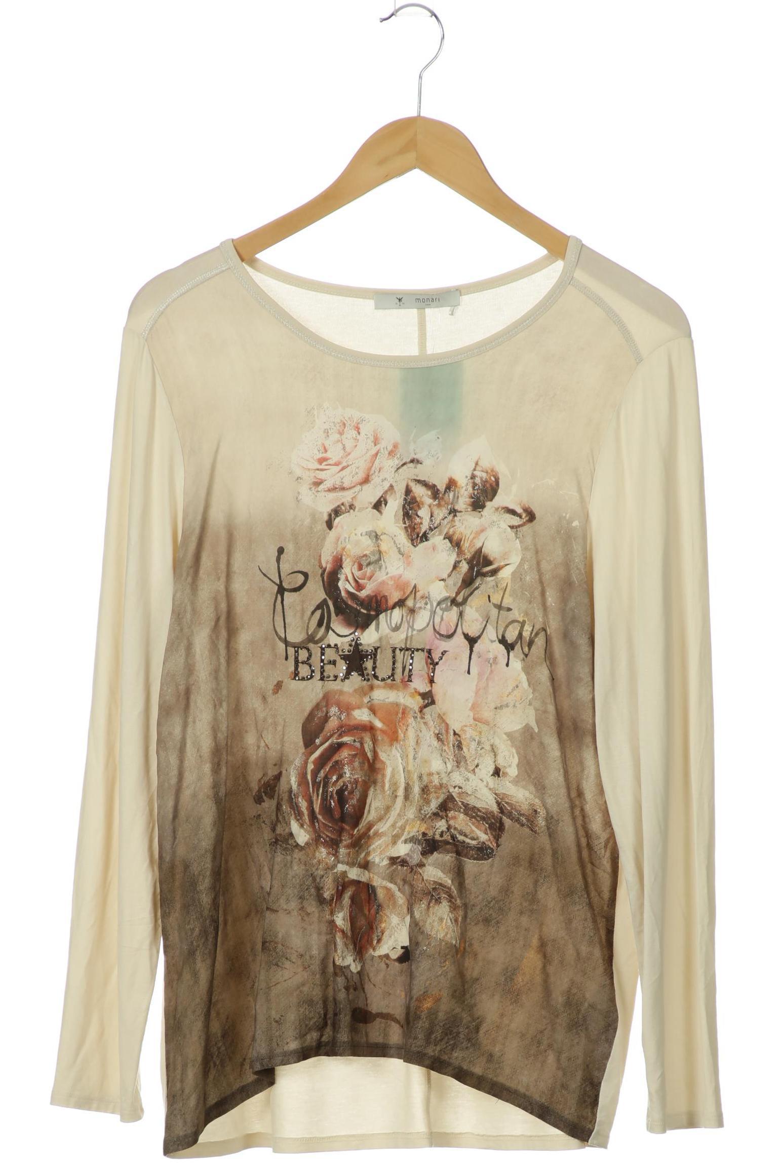 

monari Damen Langarmshirt, beige, Gr. 42