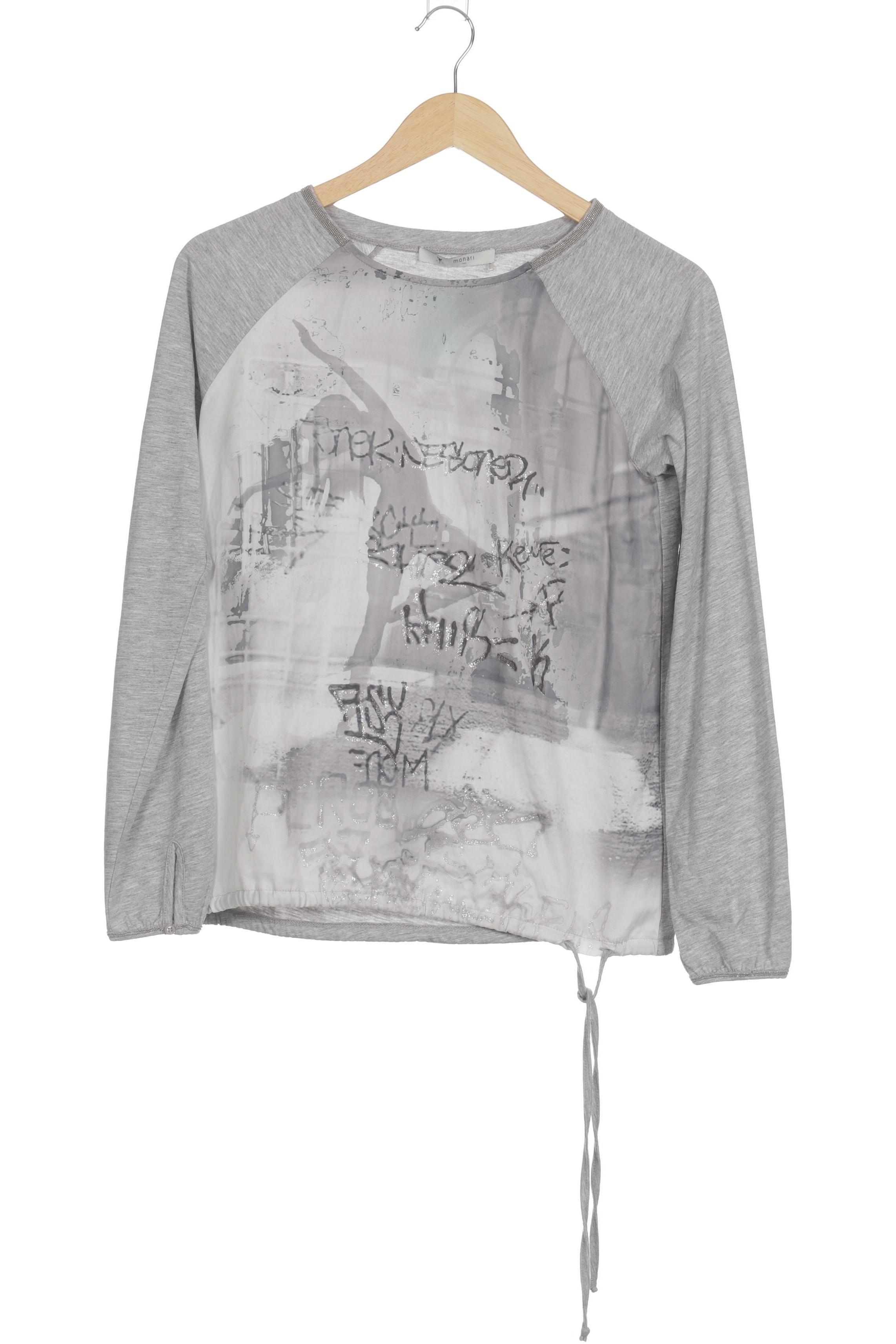 

monari Damen Langarmshirt, grau, Gr. 34