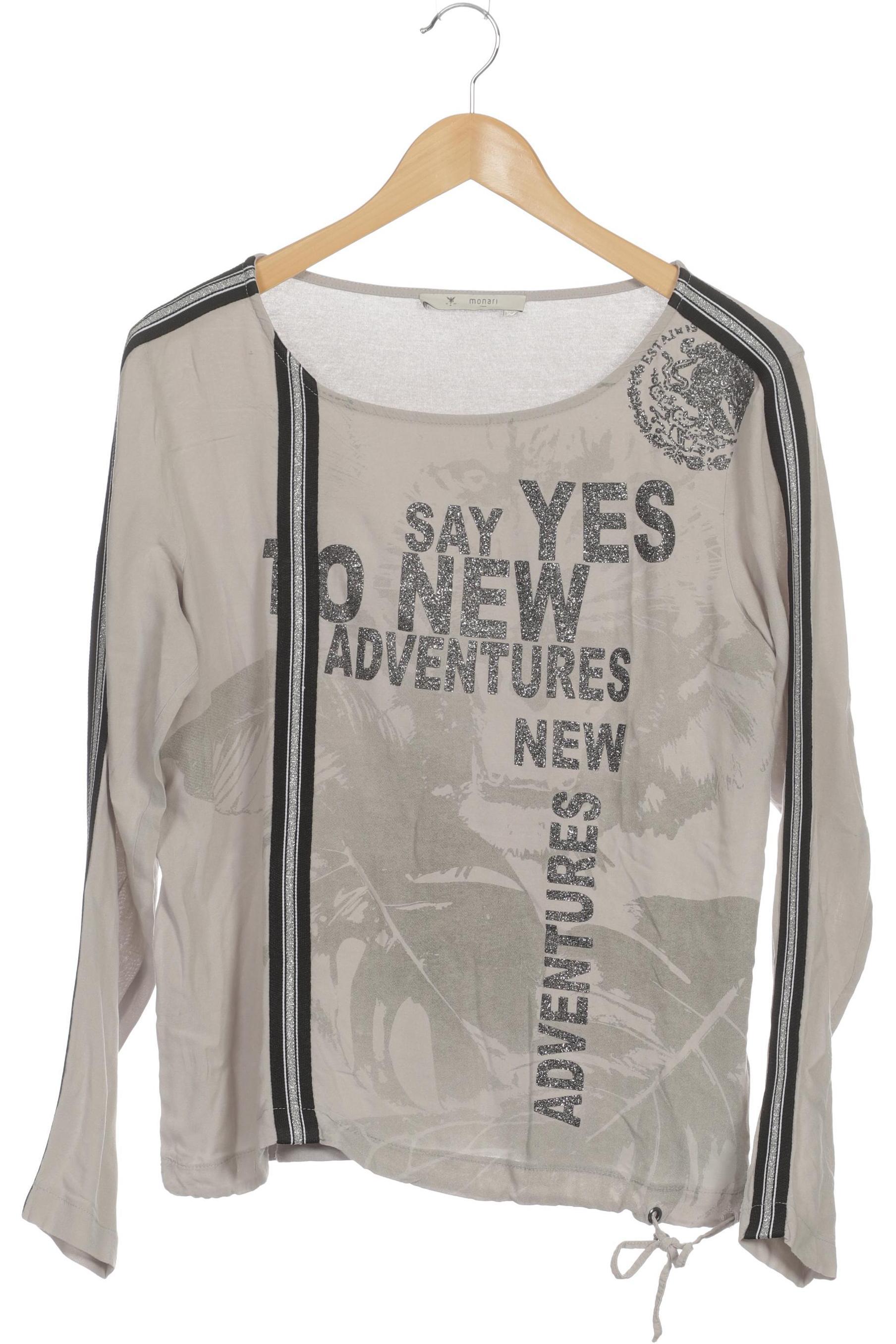 

monari Damen Langarmshirt, grau, Gr. 36