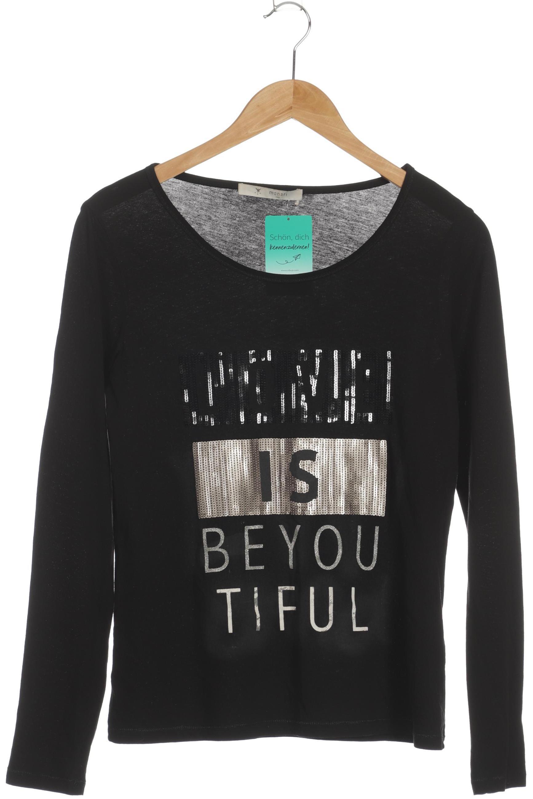 

monari Damen Langarmshirt, schwarz, Gr. 36