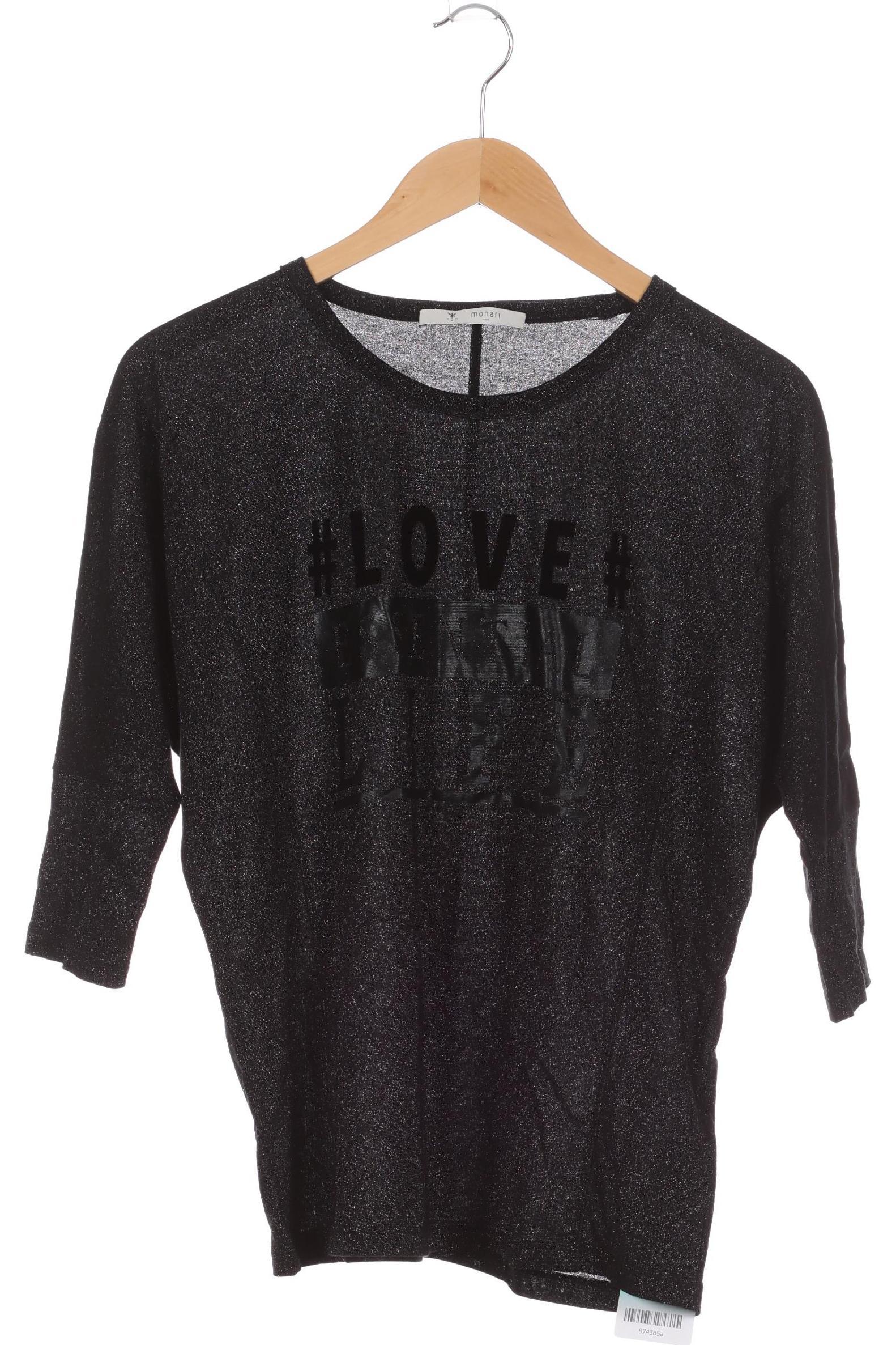 

monari Damen Langarmshirt, schwarz, Gr. 36