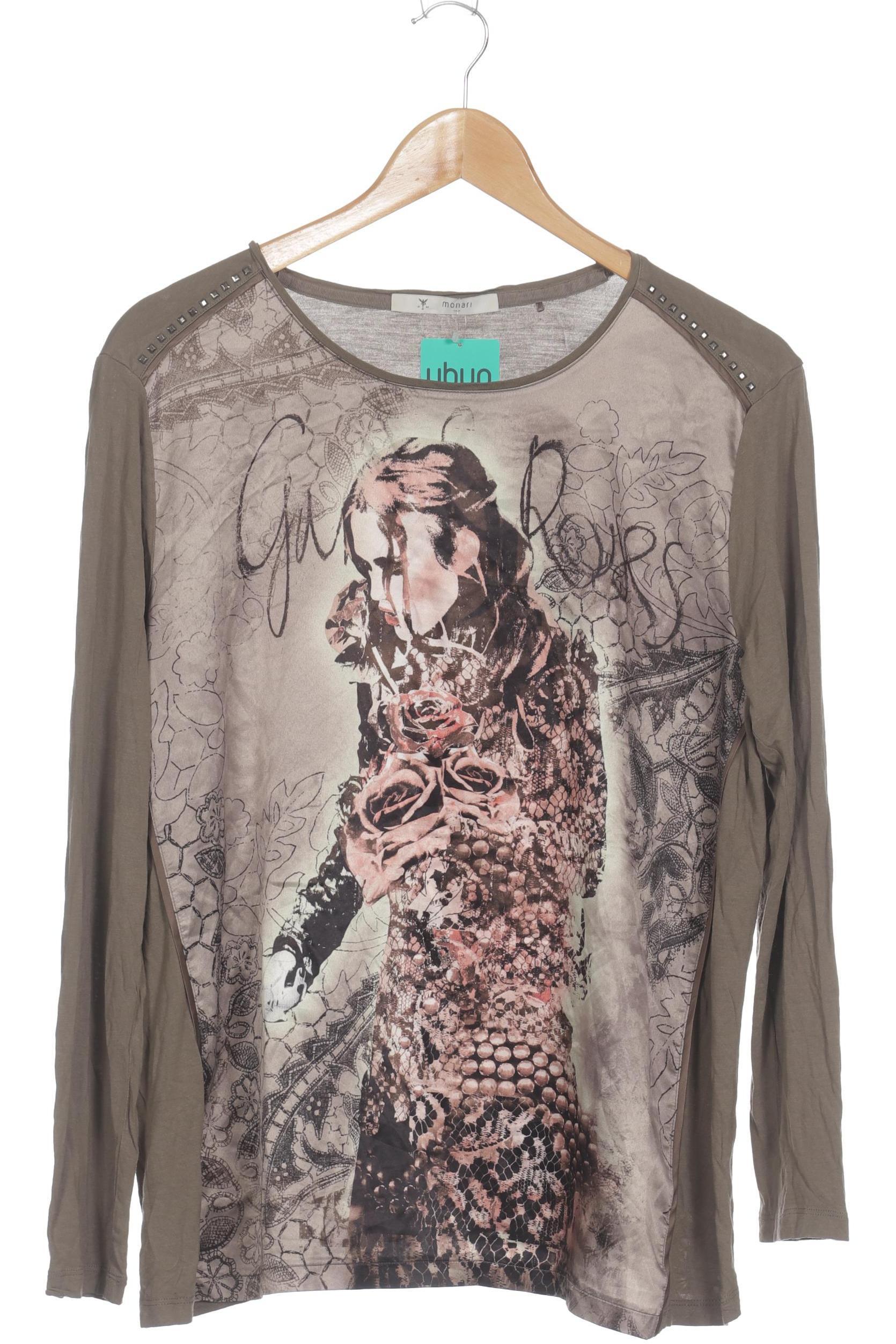

monari Damen Langarmshirt, braun, Gr. 44