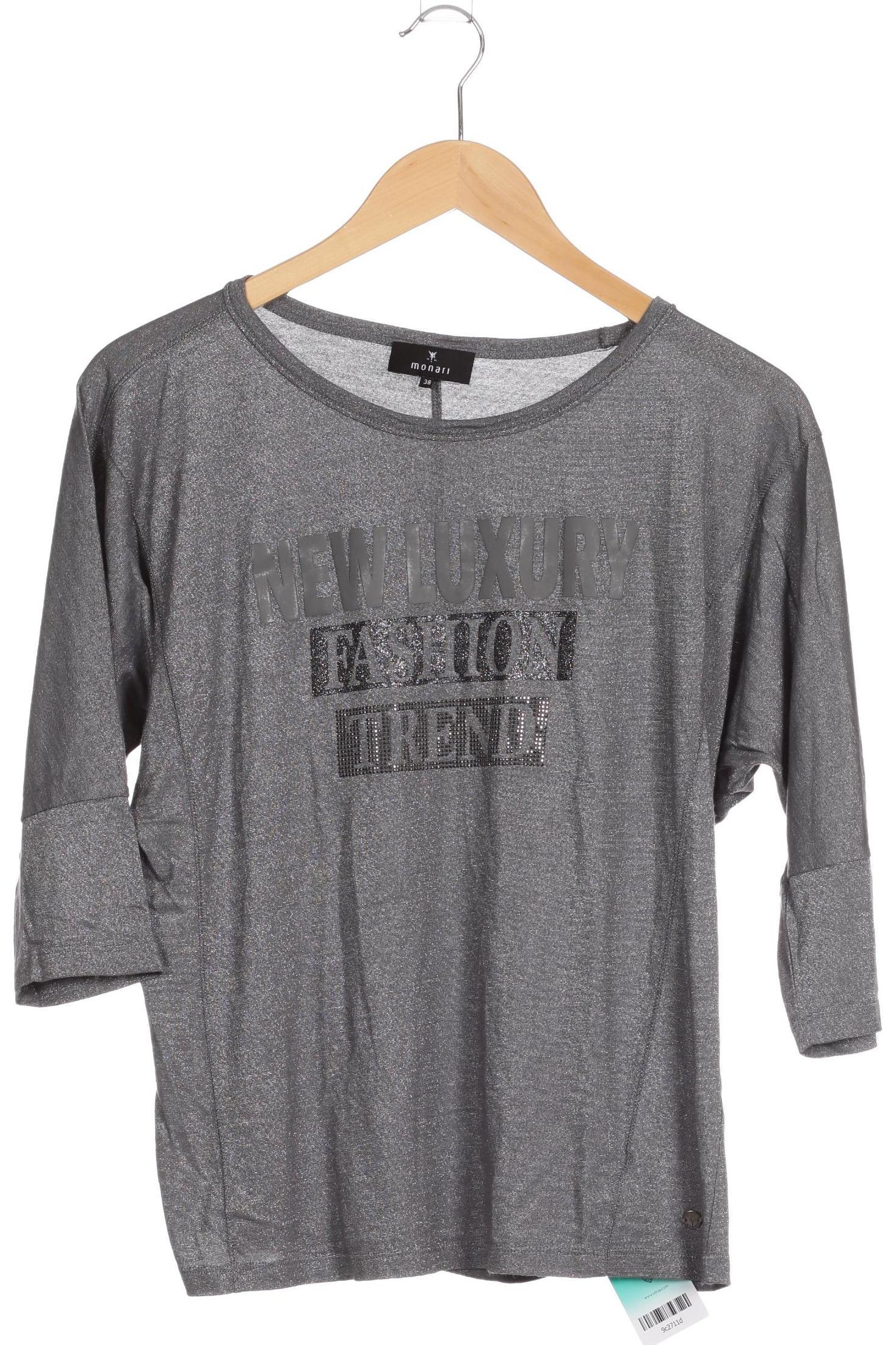 

monari Damen Langarmshirt, grau, Gr. 38