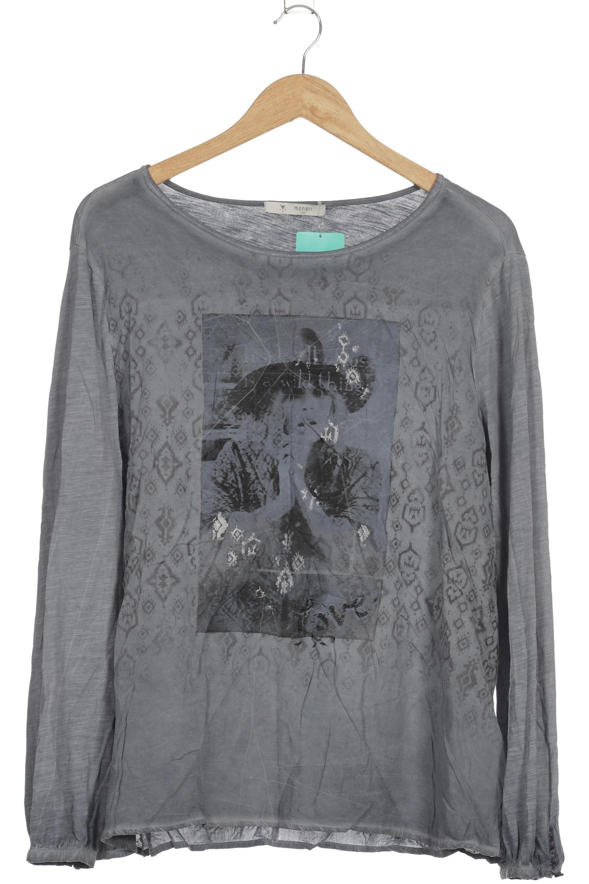 

monari Damen Langarmshirt, blau, Gr. 46