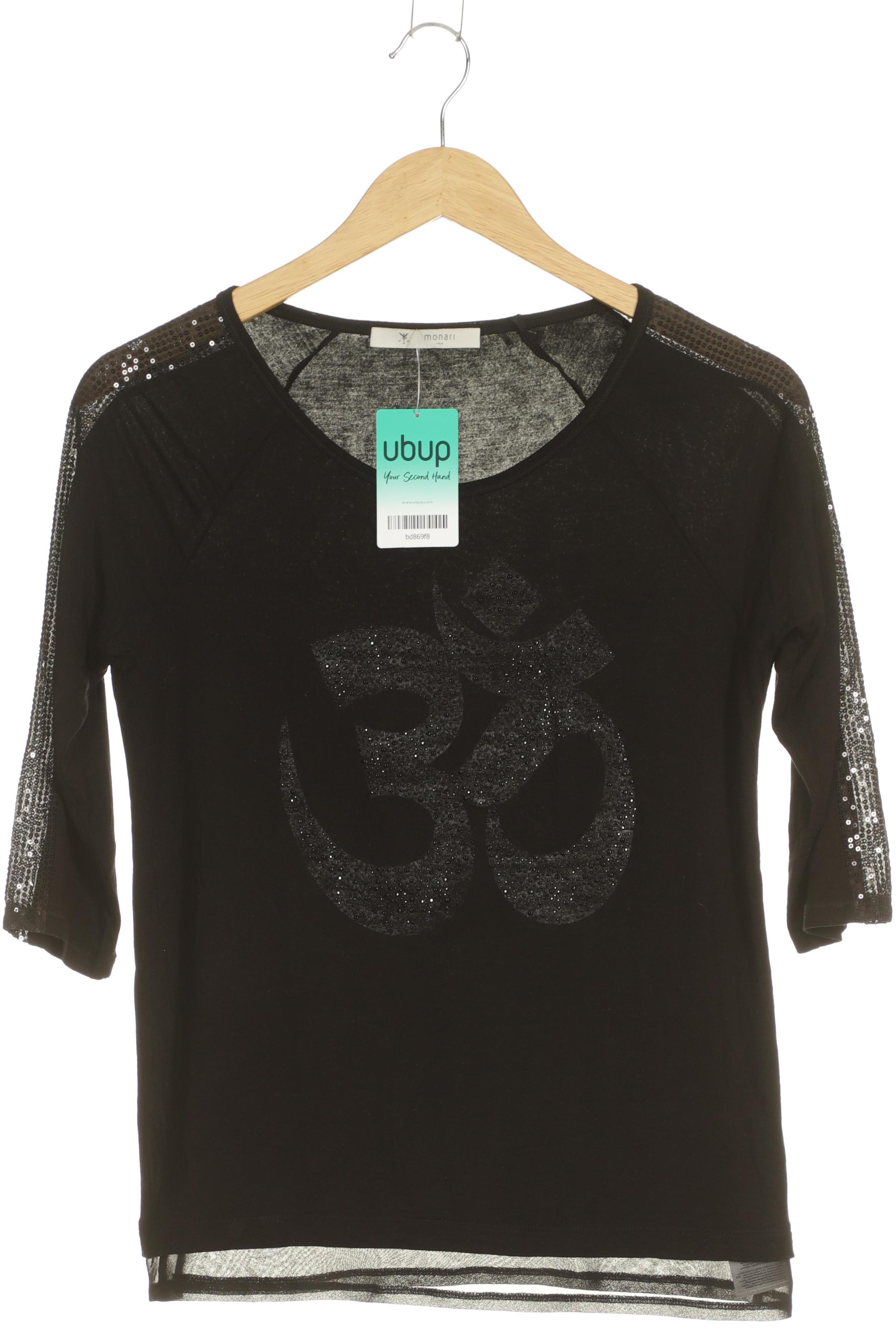

monari Damen Langarmshirt, schwarz, Gr. 36