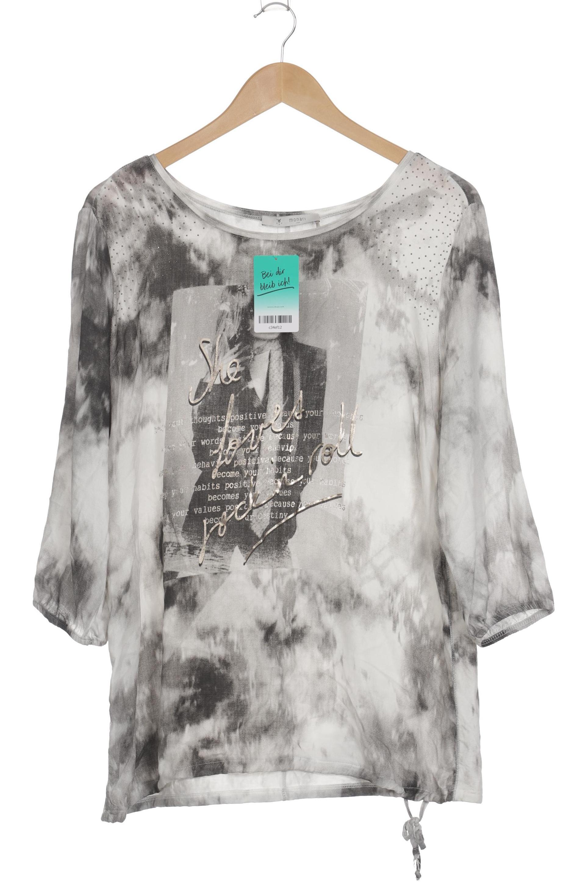 

monari Damen Langarmshirt, grau, Gr. 42