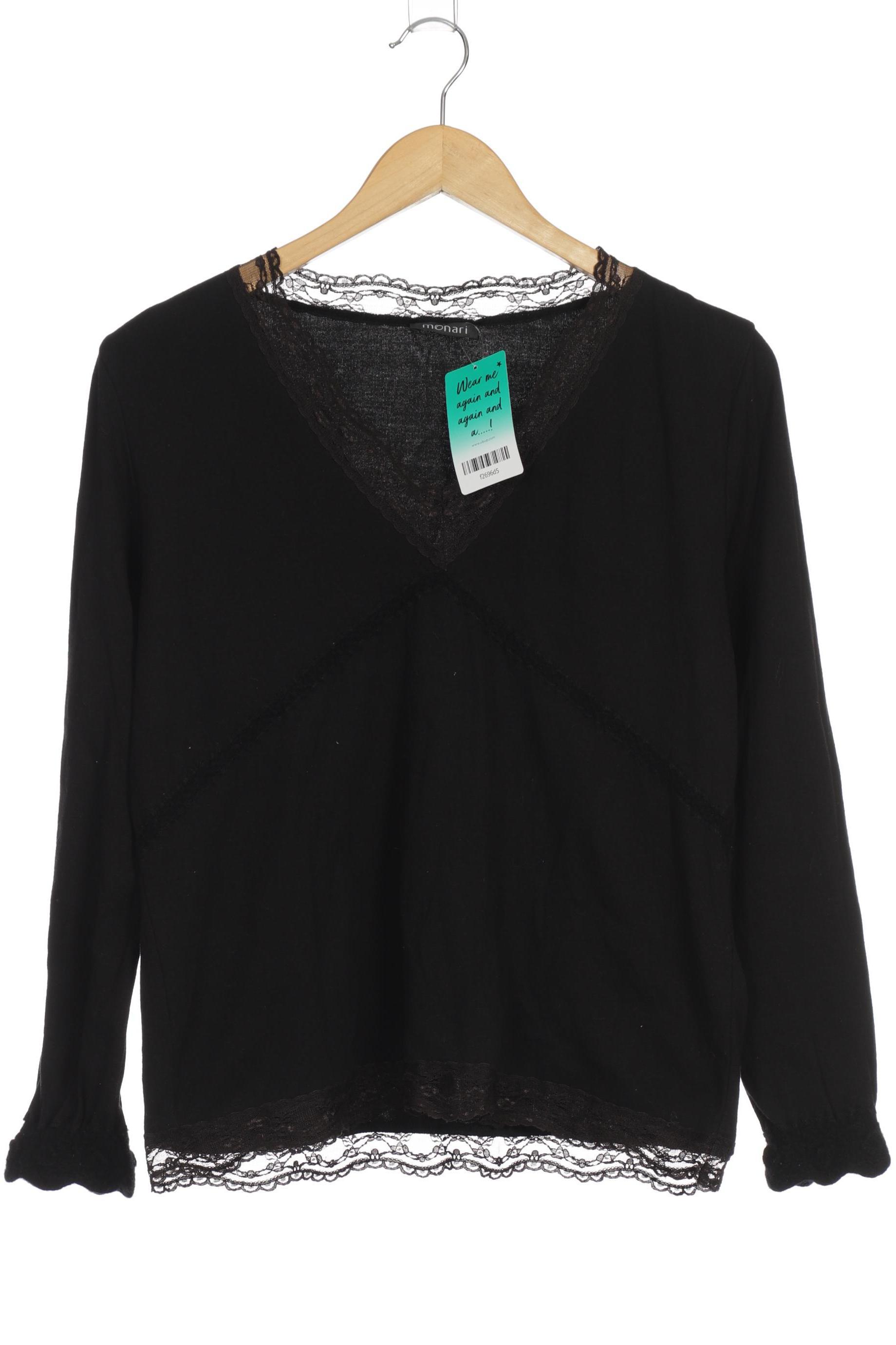 

monari Damen Langarmshirt, schwarz, Gr. 44