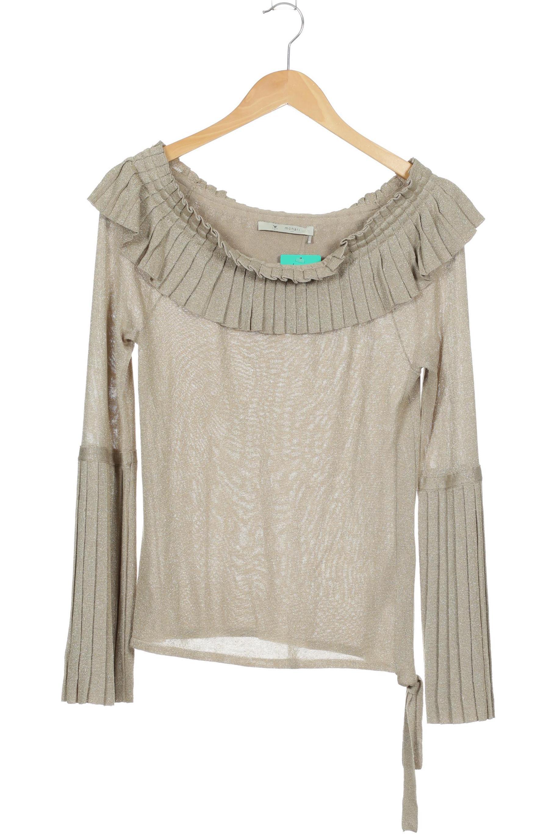 

monari Damen Langarmshirt, beige, Gr. 34