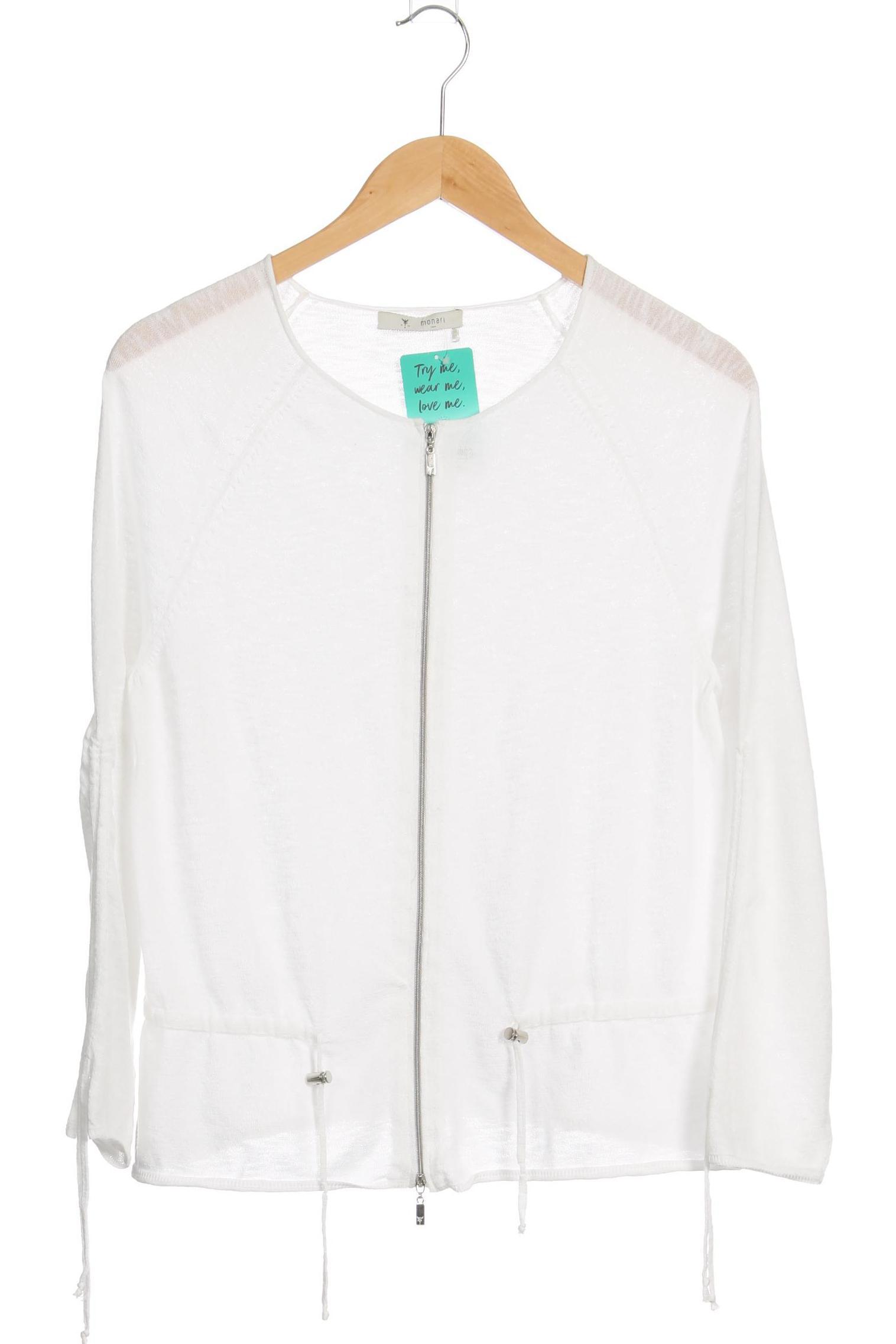 

monari Damen Strickjacke, weiß, Gr.
