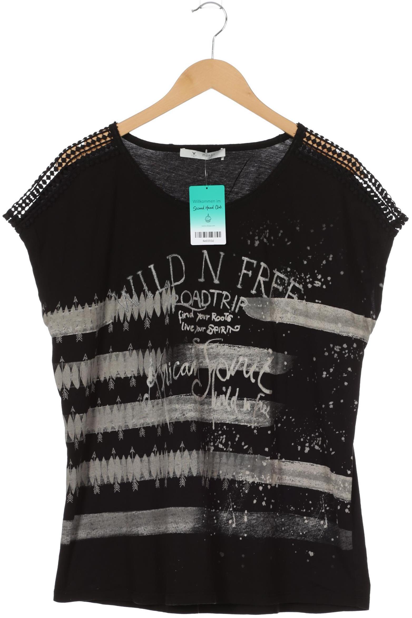 

monari Damen T-Shirt, schwarz, Gr. 44