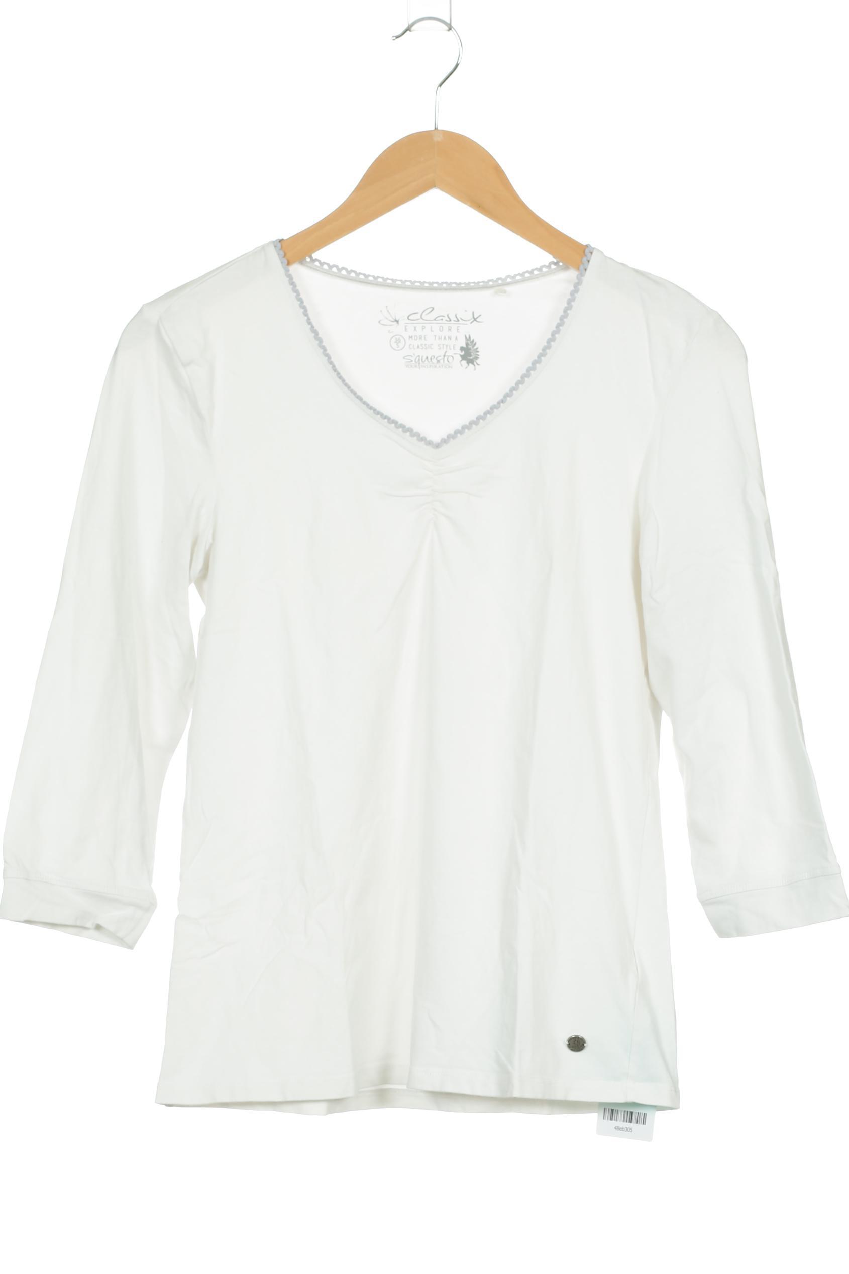 

s questo Damen Langarmshirt, weiß, Gr.