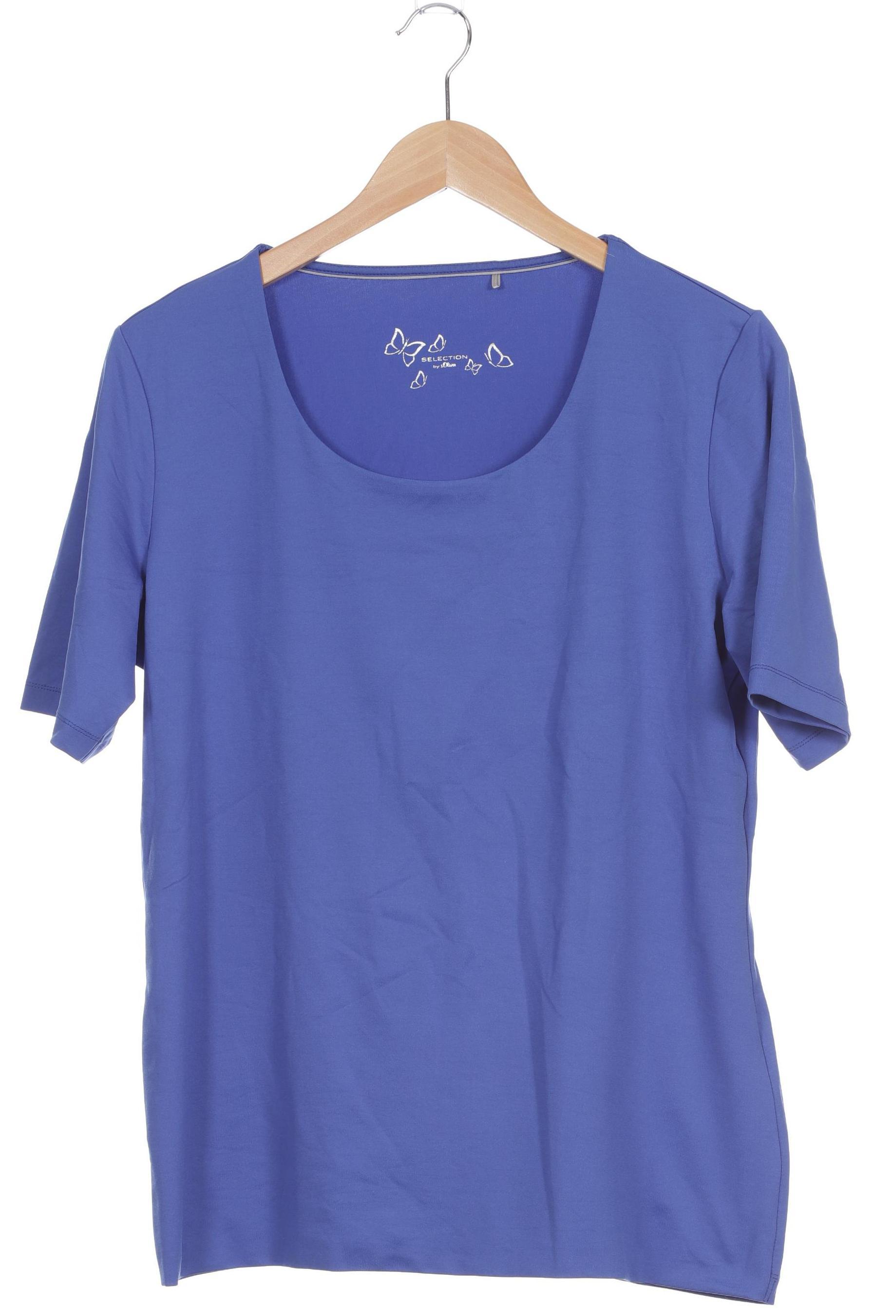 

s.Oliver Selection Damen Bluse, blau, Gr. 46