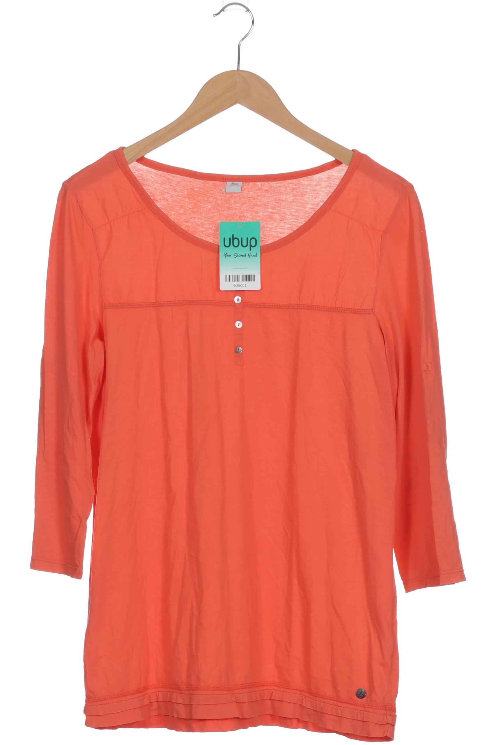 

s.Oliver Selection Damen Langarmshirt, orange, Gr. 40