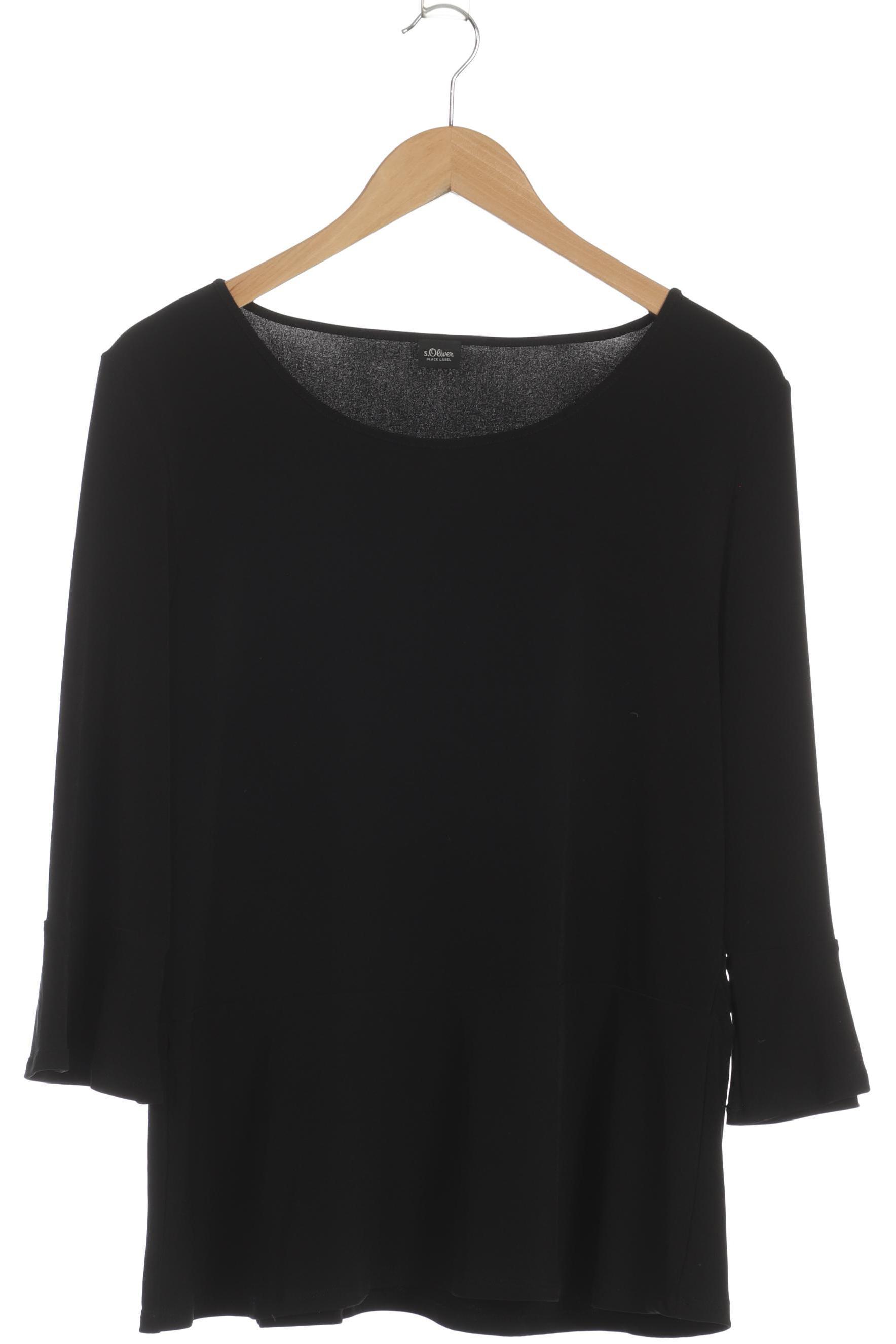 

s.Oliver Selection Damen Langarmshirt, schwarz, Gr. 42