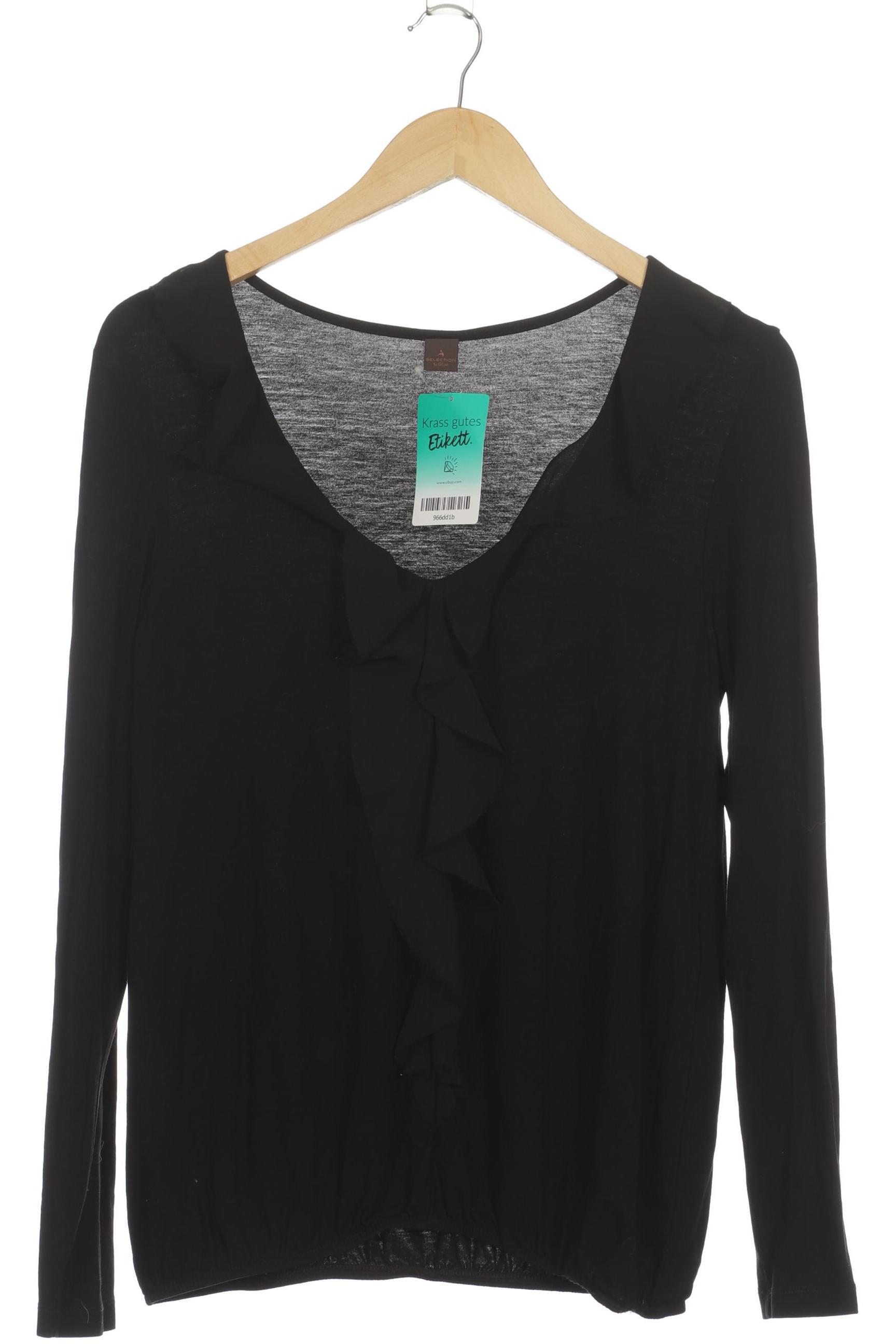 

s.Oliver Selection Damen Langarmshirt, schwarz, Gr. 38