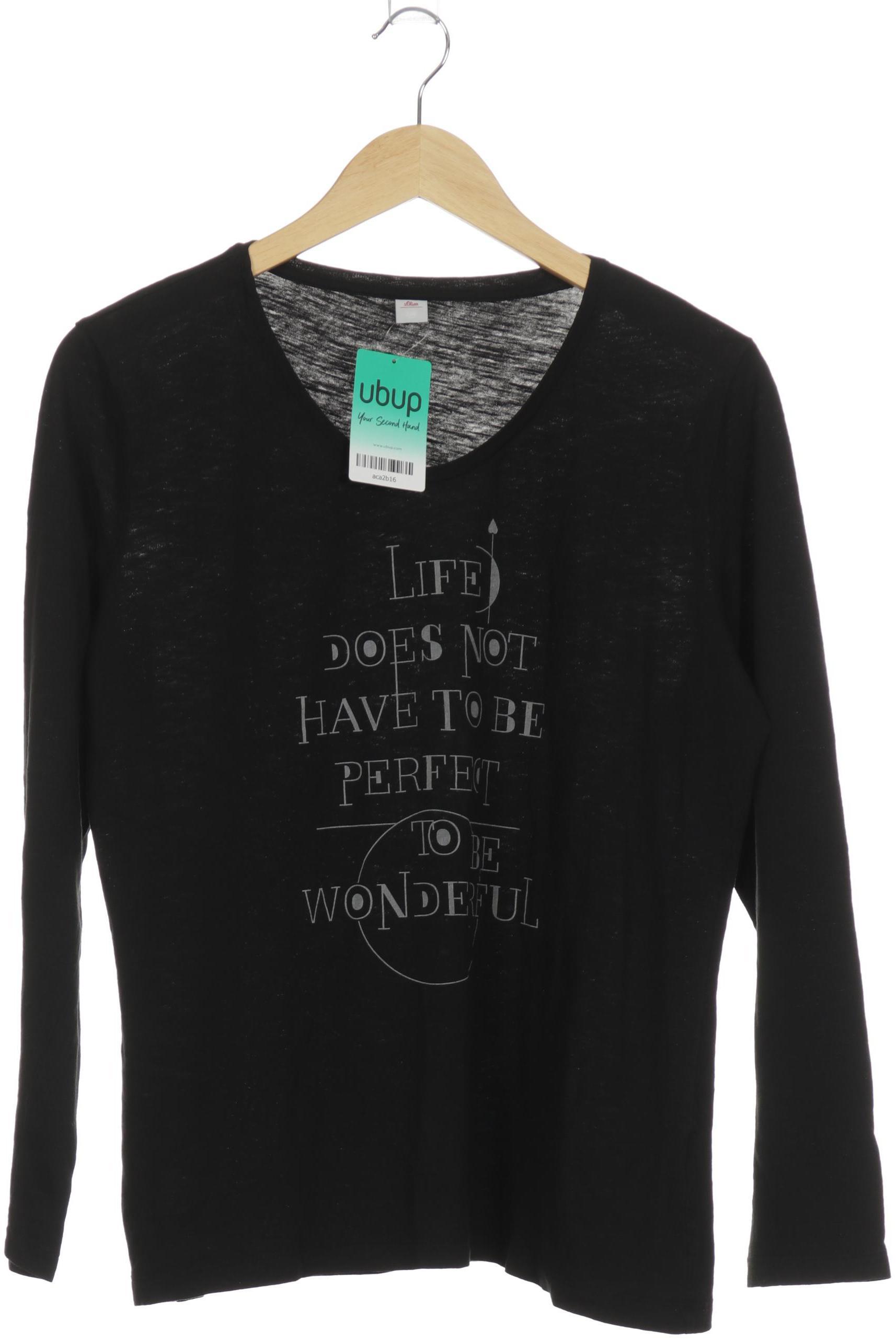 

s.Oliver Selection Damen Langarmshirt, schwarz, Gr. 42