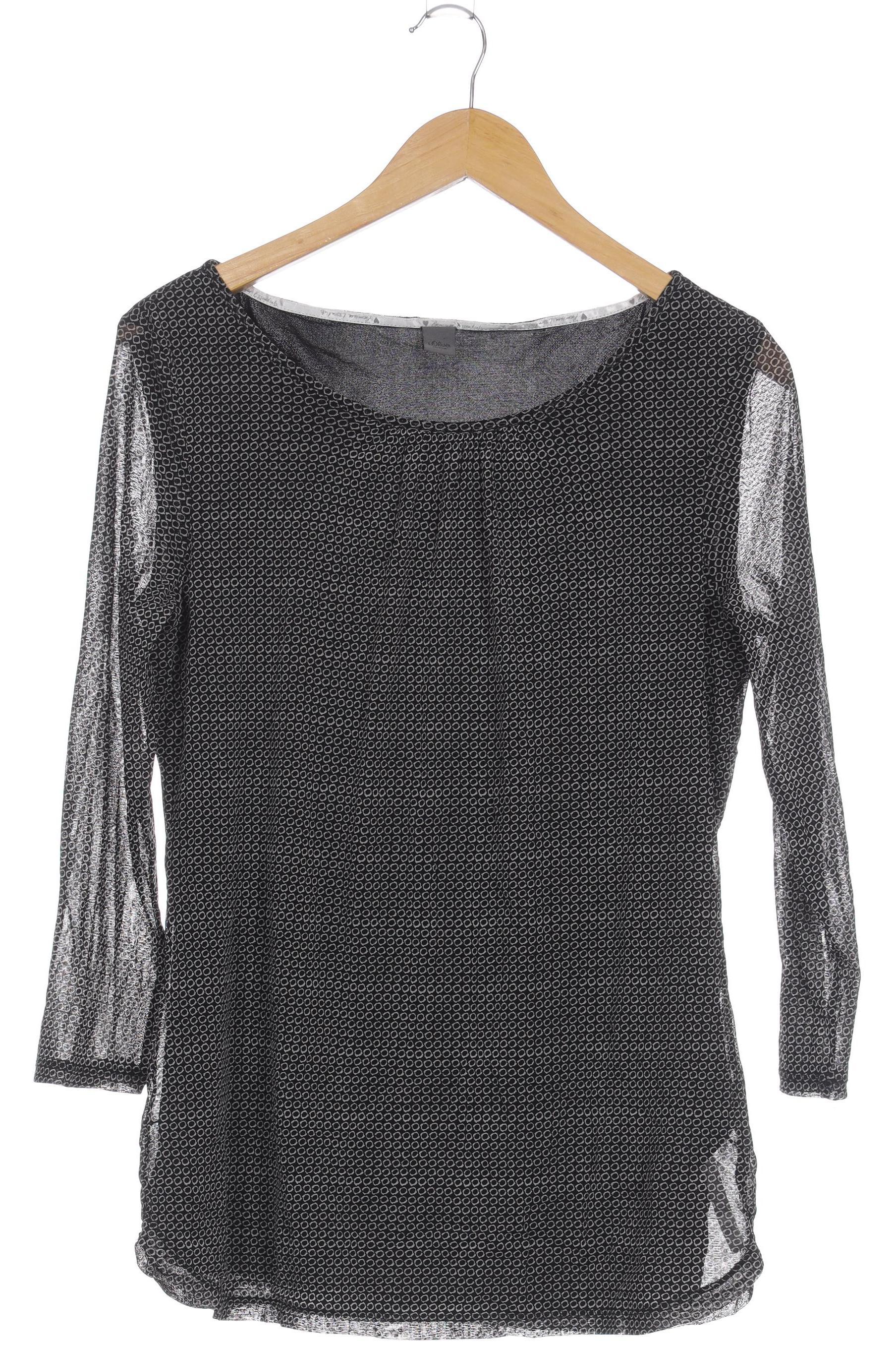 

s.Oliver Selection Damen Langarmshirt, schwarz, Gr. 44