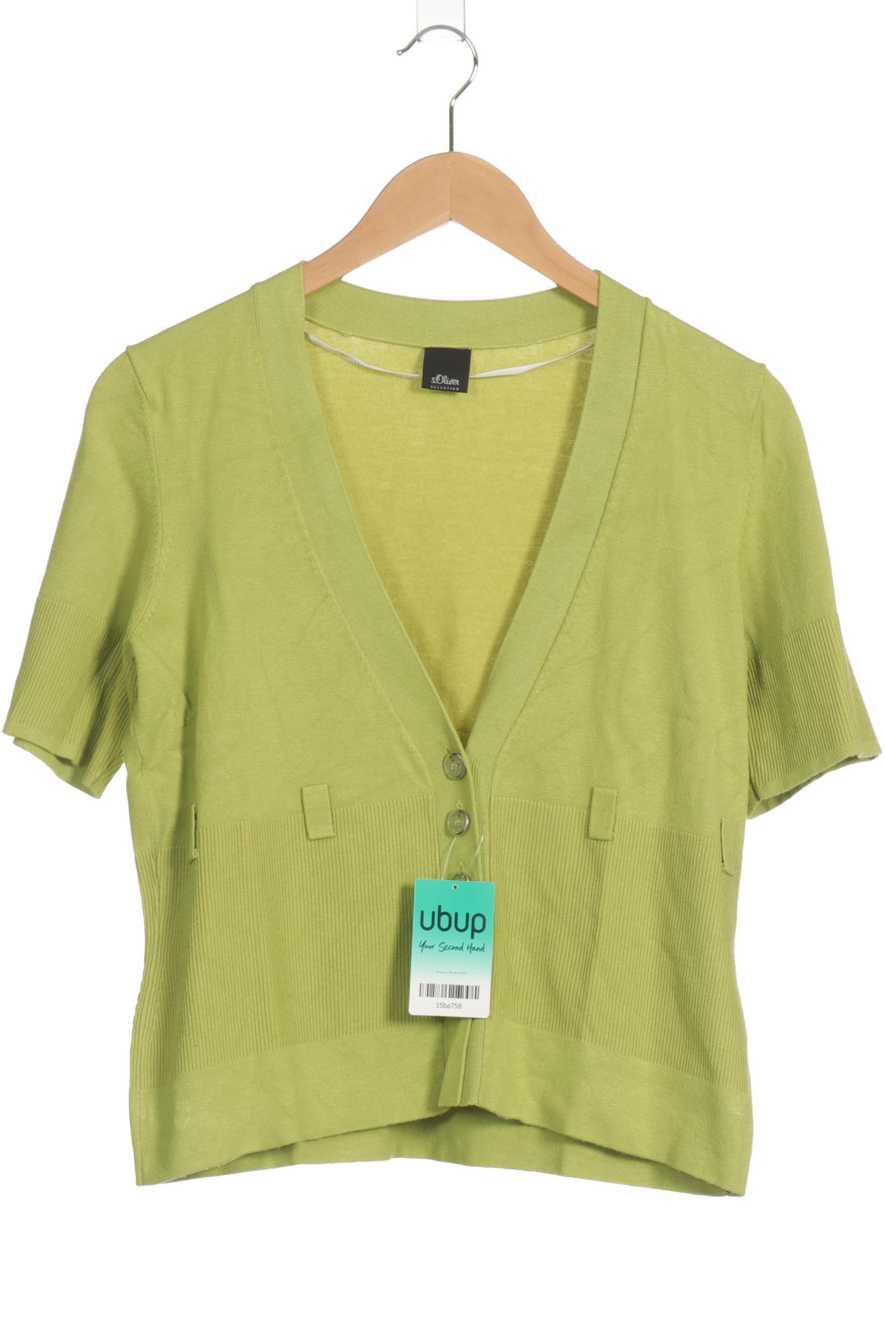 

s.Oliver Selection Damen Strickjacke, grün, Gr. 38