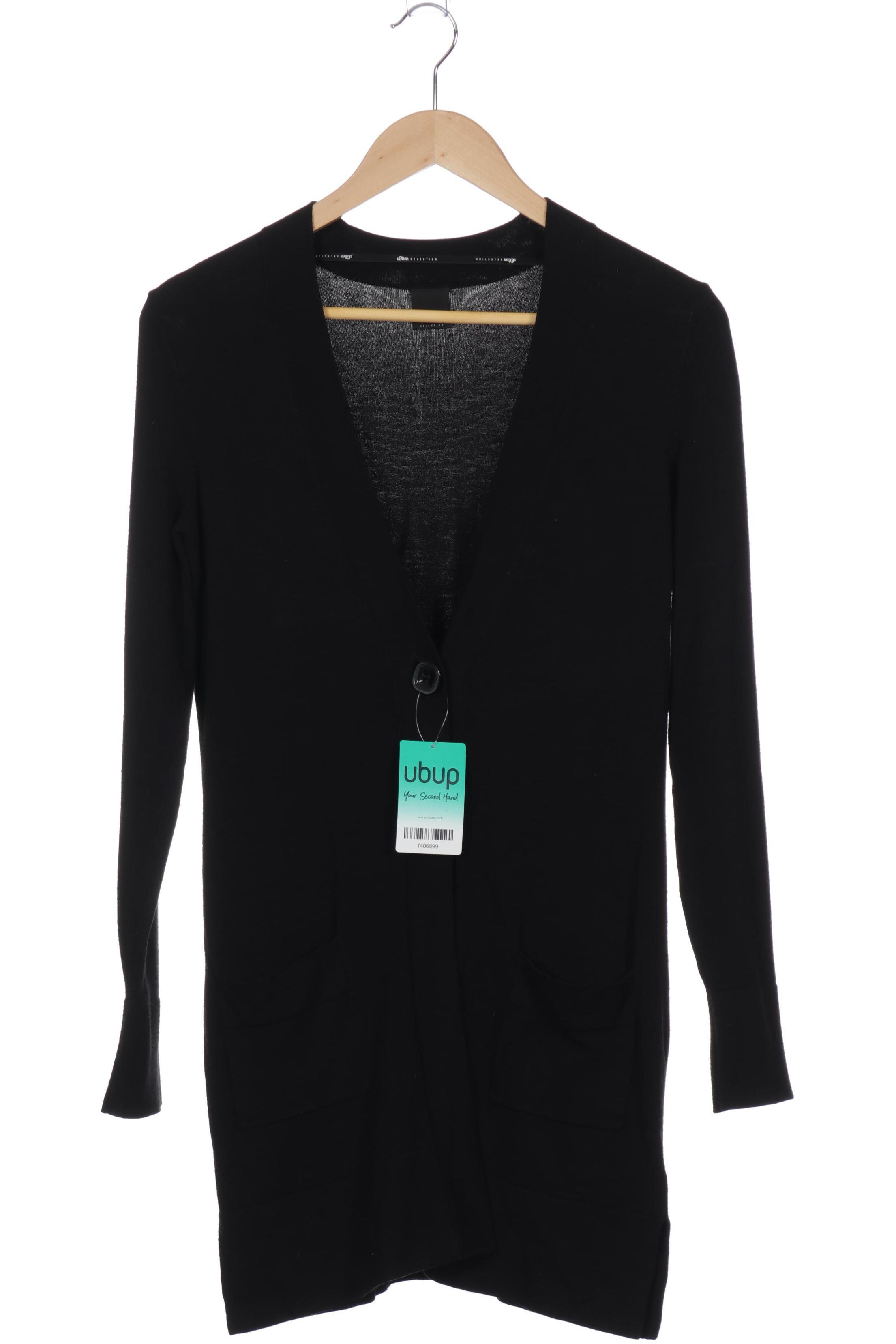 

s.Oliver Selection Damen Strickjacke, schwarz, Gr.
