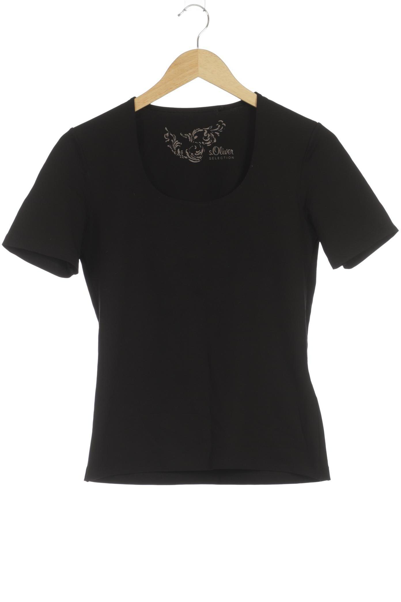 

s.Oliver Selection Damen T-Shirt, schwarz, Gr.