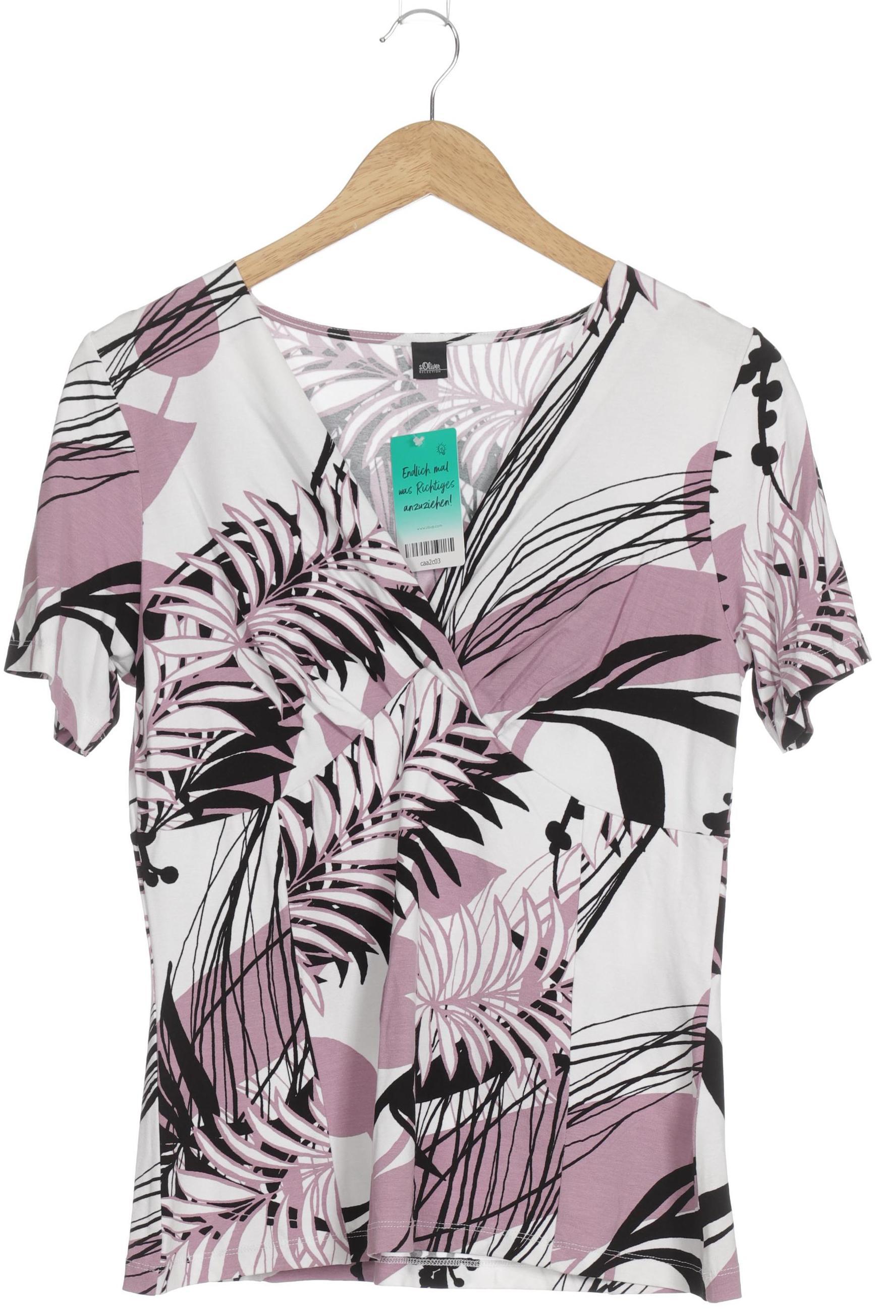 

s.Oliver Selection Damen T-Shirt, weiß, Gr. 40