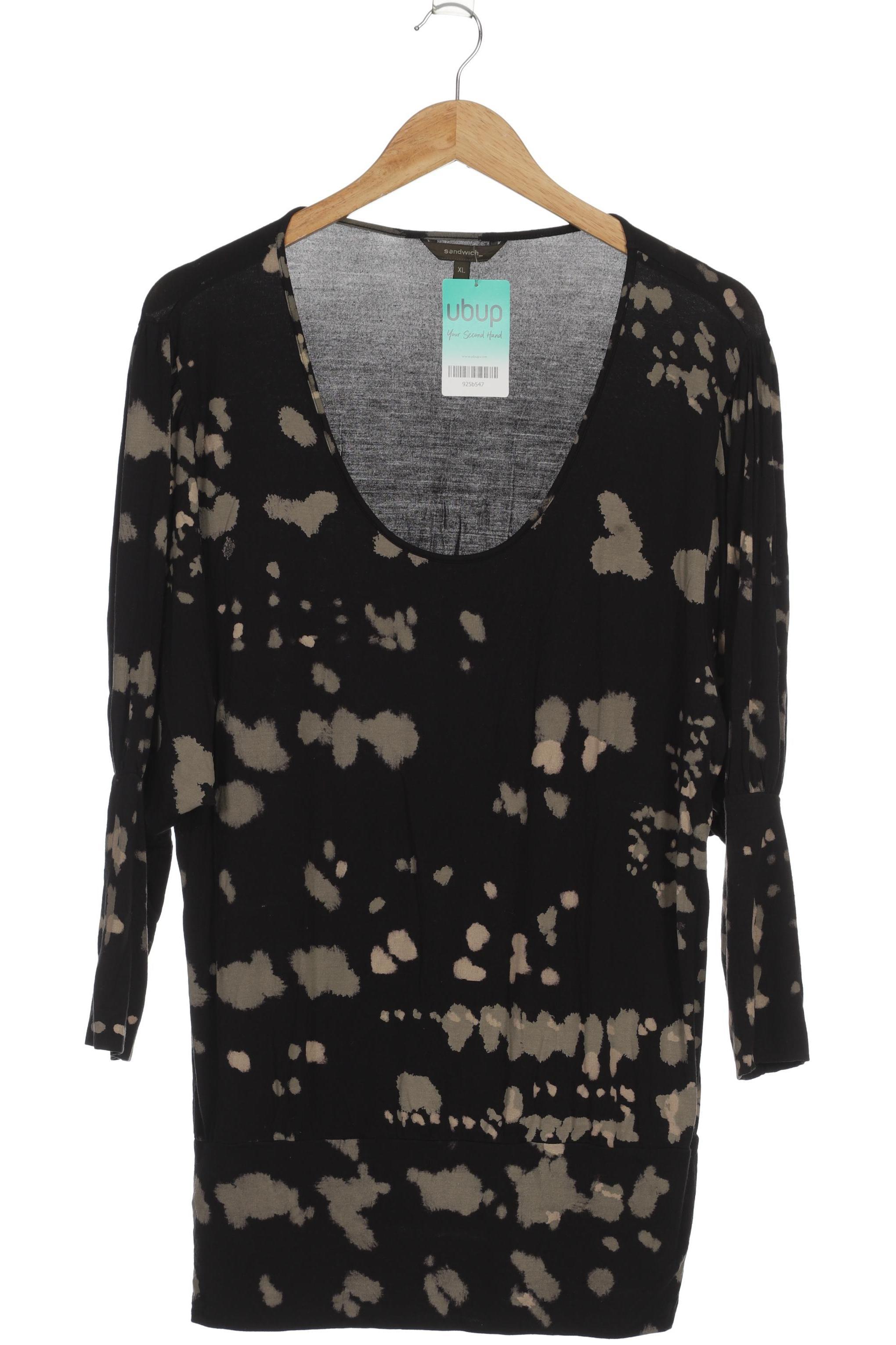 

sandwich_ Damen Langarmshirt, schwarz, Gr.