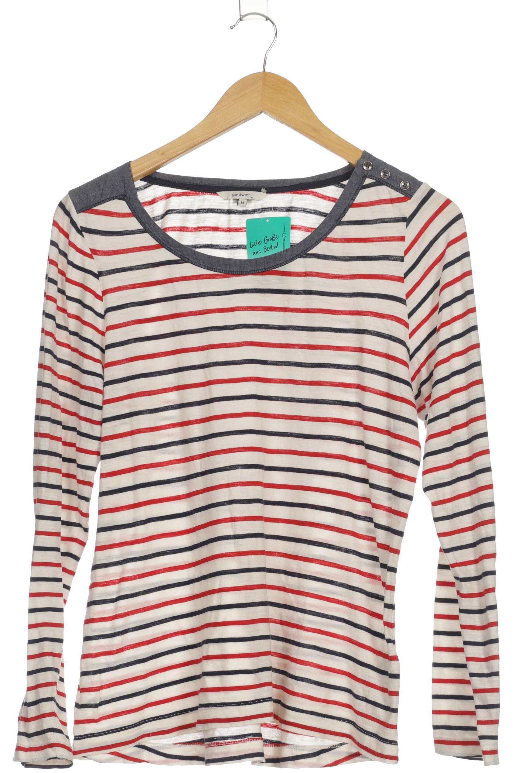 

sandwich_ Damen Langarmshirt, weiß, Gr.