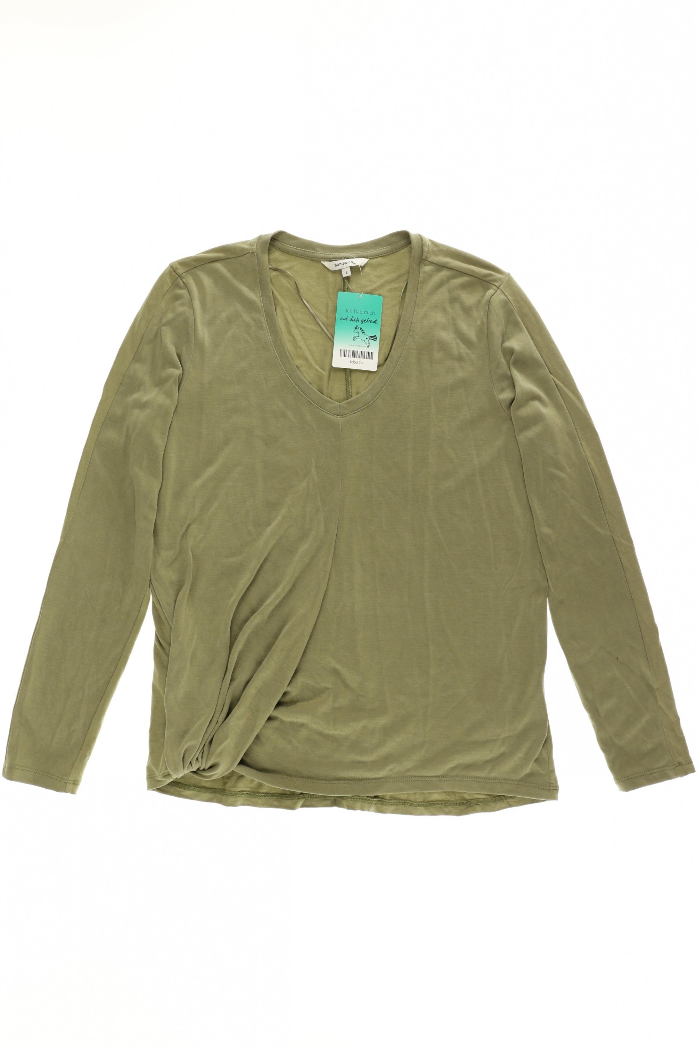 

sandwich_ Damen Langarmshirt, grün, Gr.